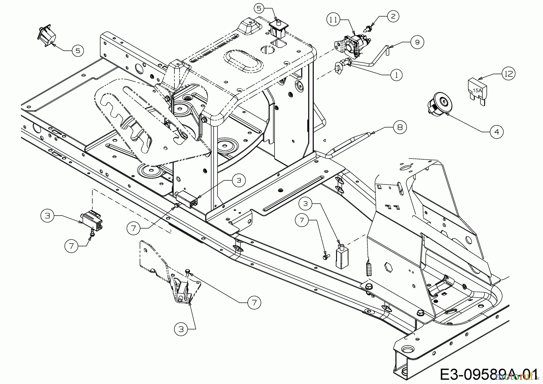 MTD Rasentraktoren Minirider 76 SDHE 13A221JD600 (2018) Elektroteile