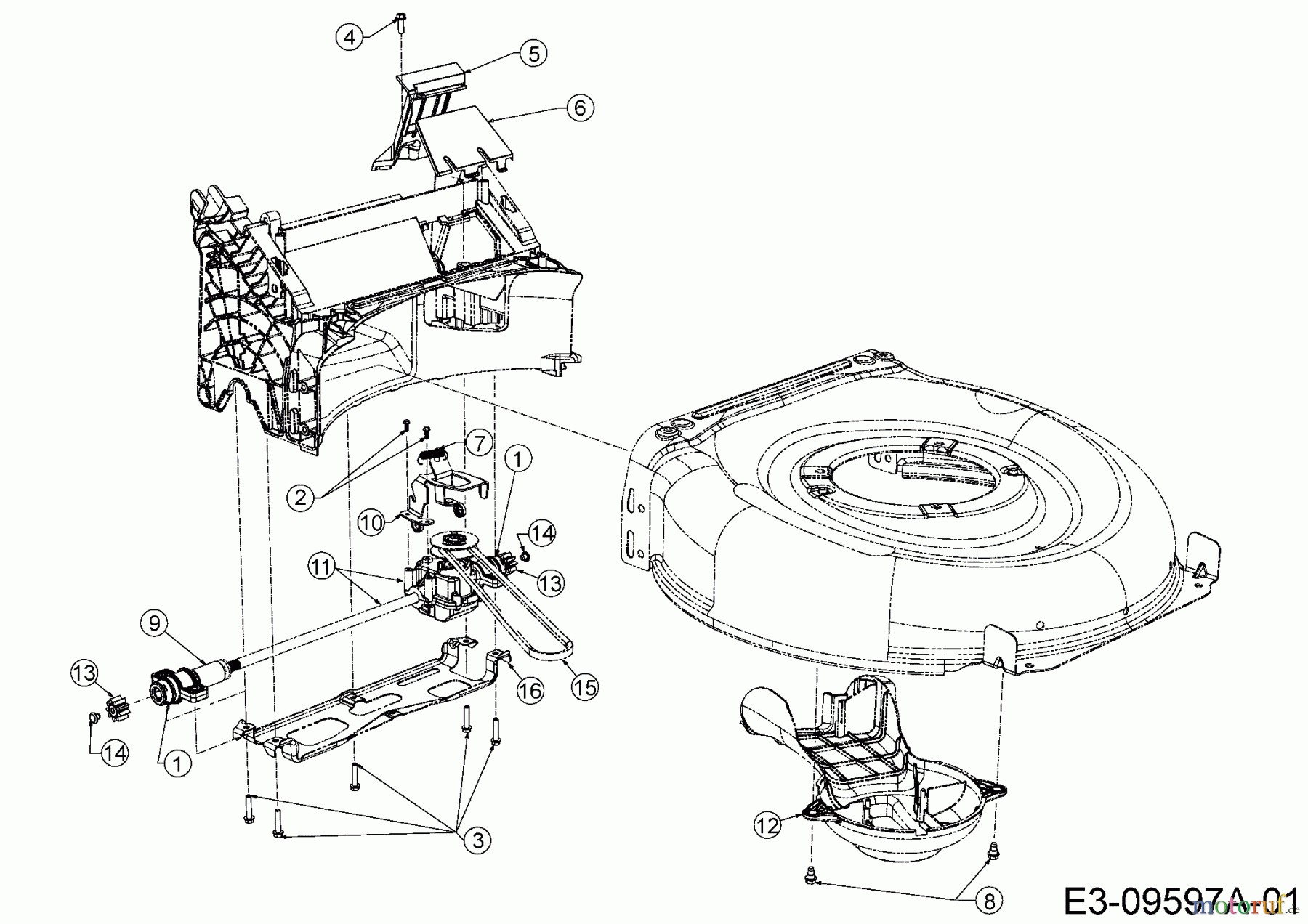 WOLF-Garten Expert Motormäher mit Antrieb Expert 420 A 12B-LUSC650 (2016) Getriebe, Keilriemen