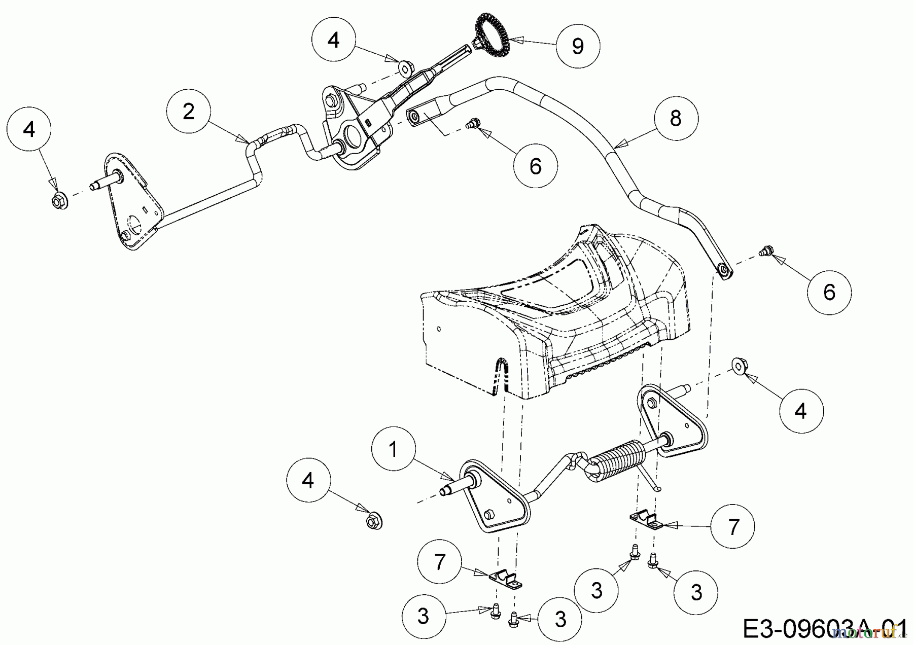 WOLF-Garten Expert Motormäher mit Antrieb Expert 420 A 12B-LUSC650 (2016) Achsen, Höhenverstellung