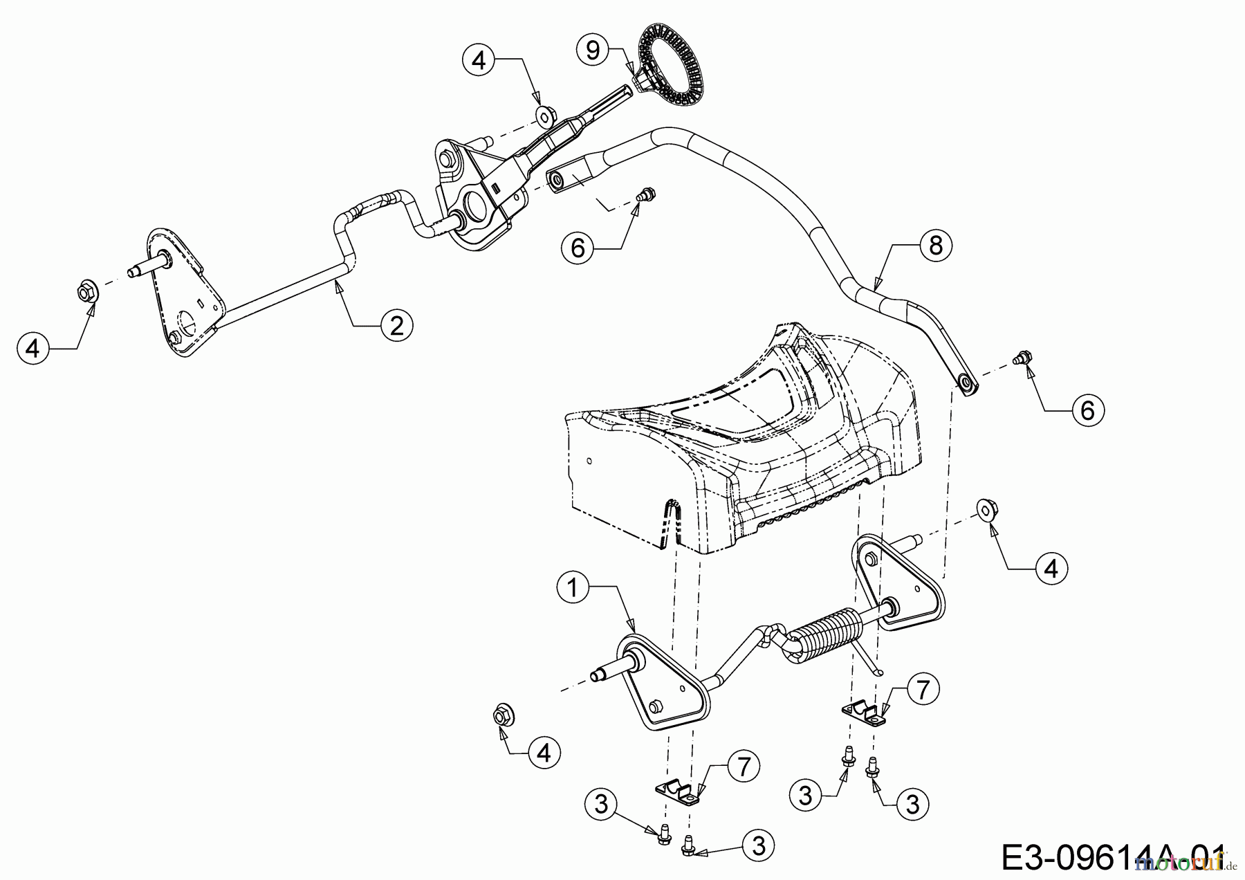 WOLF-Garten Expert Motormäher mit Antrieb Expert 460 AE 12AETUS7650 (2017) Achsen, Höhenverstellung
