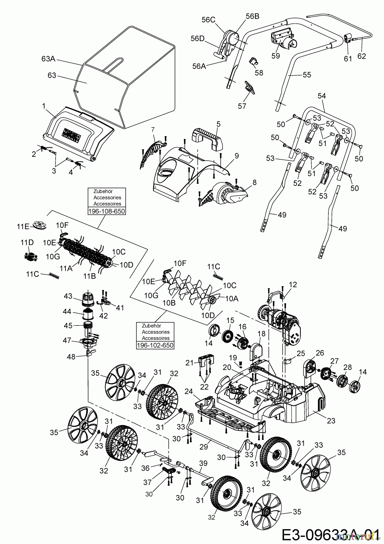 Wolf-Garten Elektrovertikutierer VA 346 E 16AFEHOAC50 (2016) Grundgerät