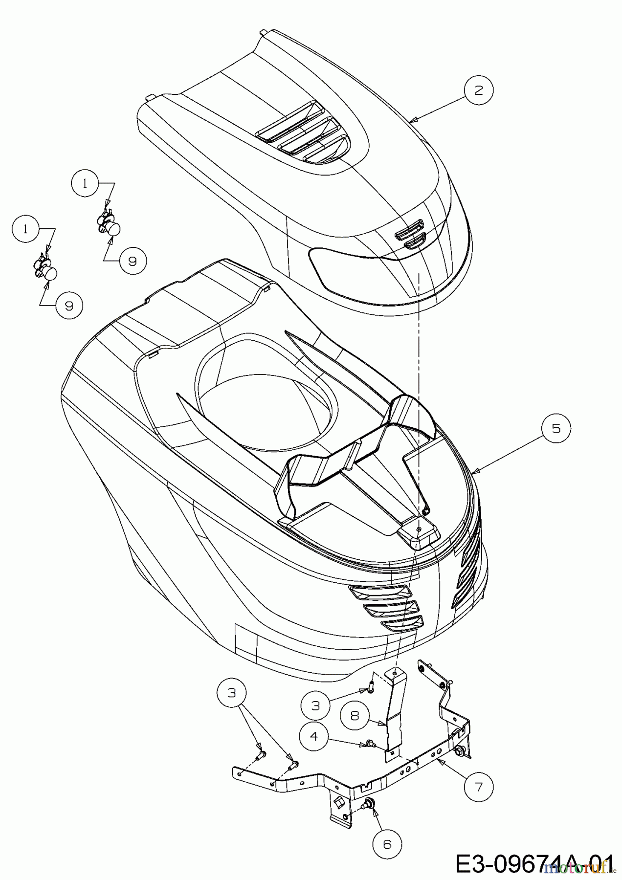  Gutbrod Rasentraktoren GLX 105 RH-K 13HI91GN690  (2016) Motorhaube G-Style