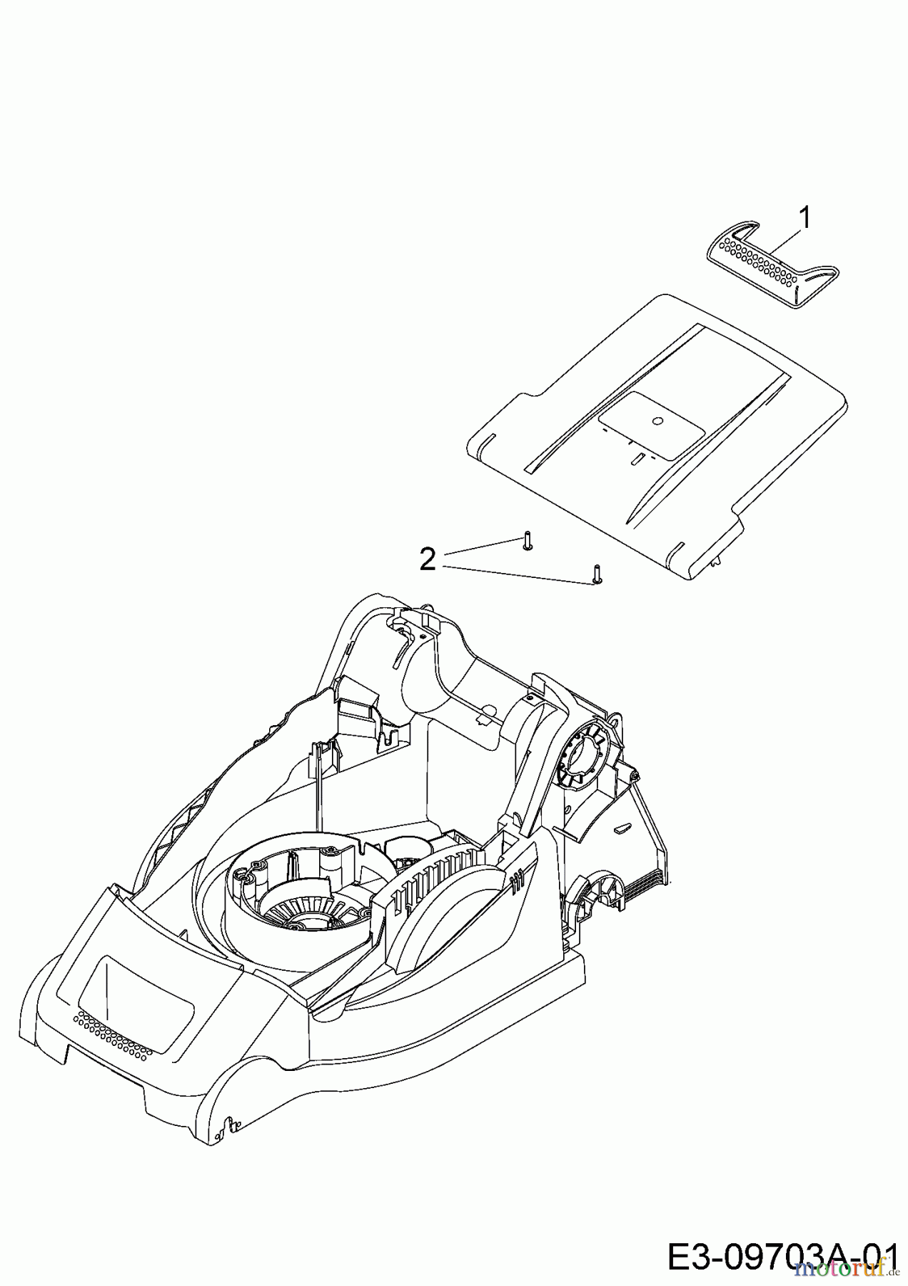 WOLF-Garten Expert Elektromäher mit Antrieb Expert 40 EA 18BRH1K-C50 (2013) Griff Heckklappe