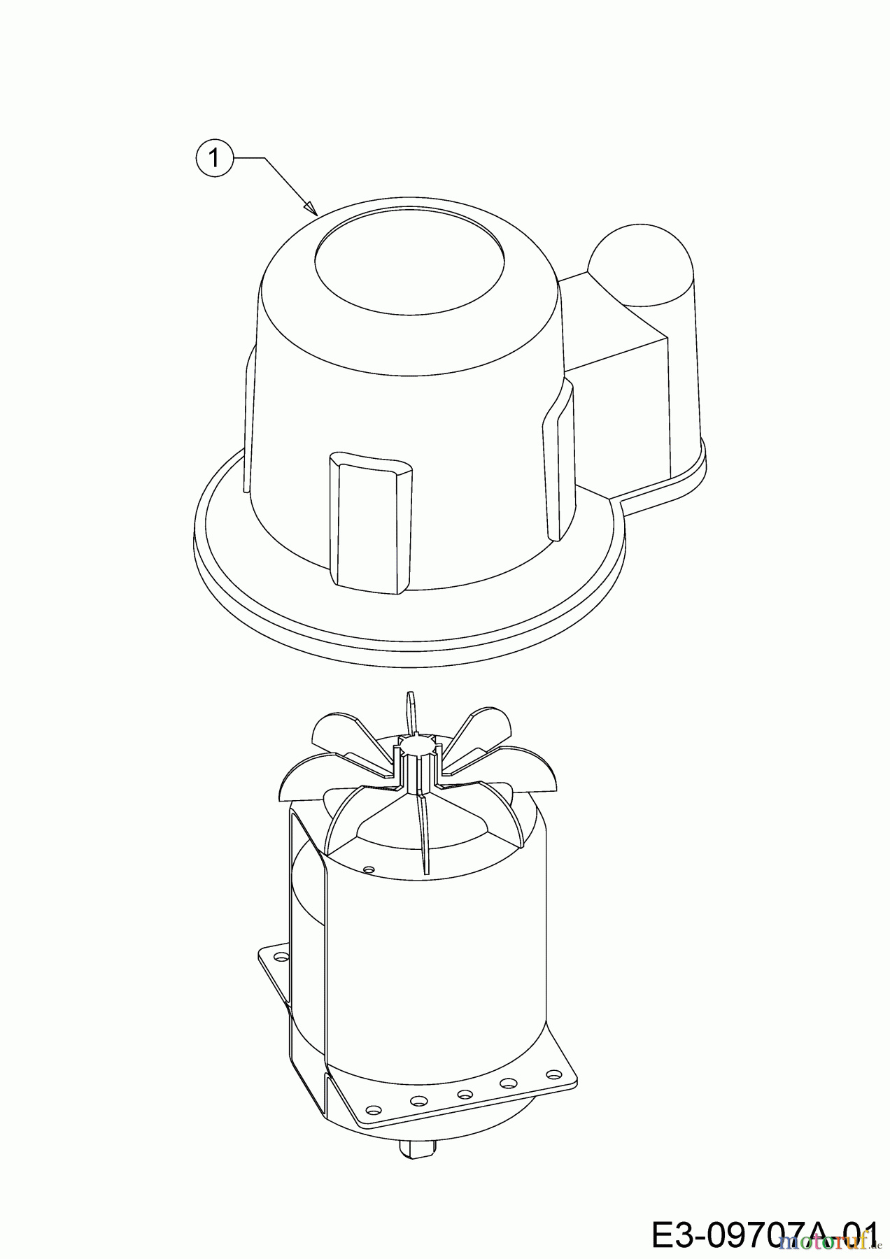 WOLF-Garten Expert Elektromäher mit Antrieb Expert 40 EA 18BRH1K-650 (2016) Lüfterhaube