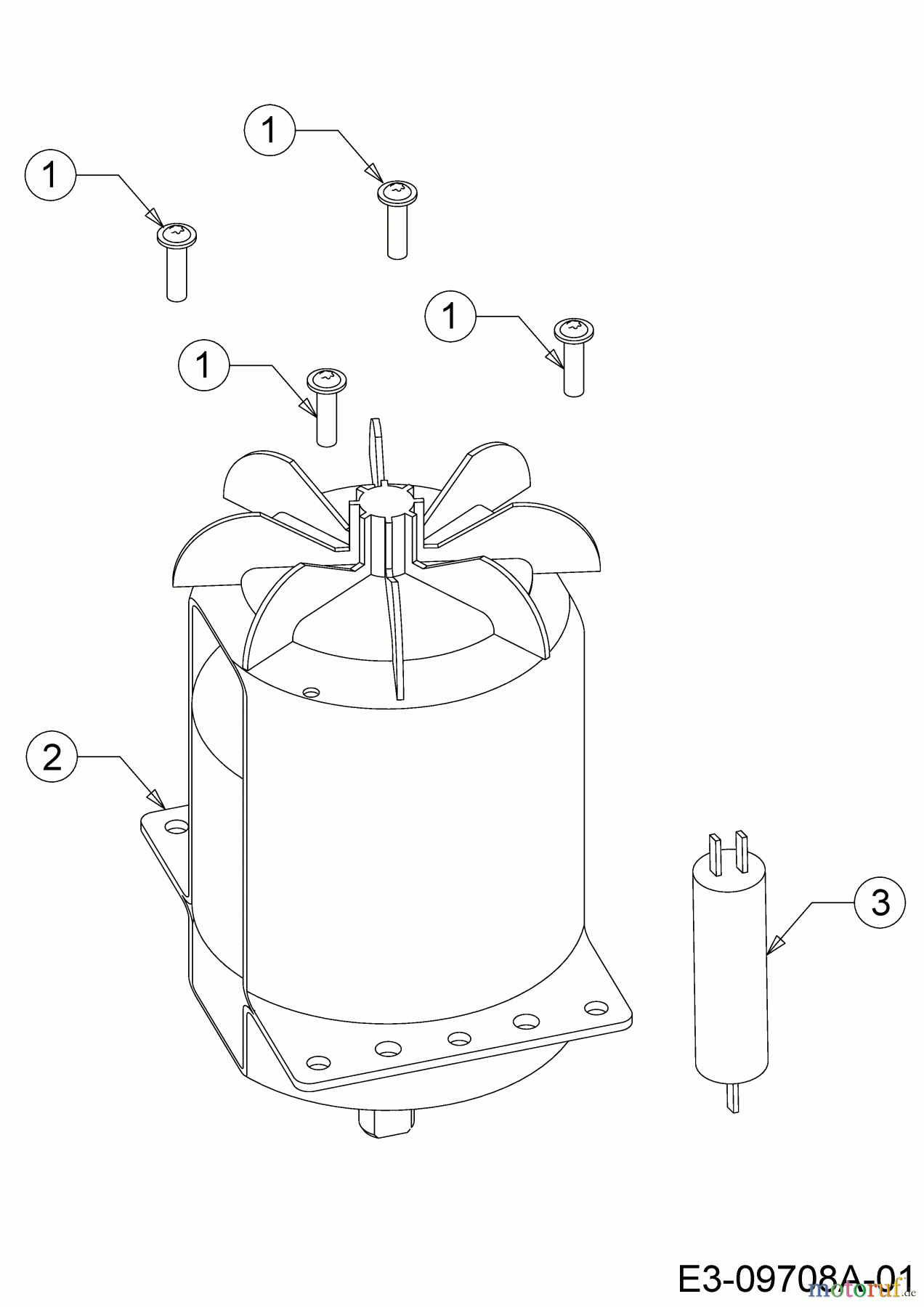WOLF-Garten Expert Elektromäher mit Antrieb Expert 40 EA 18ARH1K-650 (2013) Kondensator, Motor