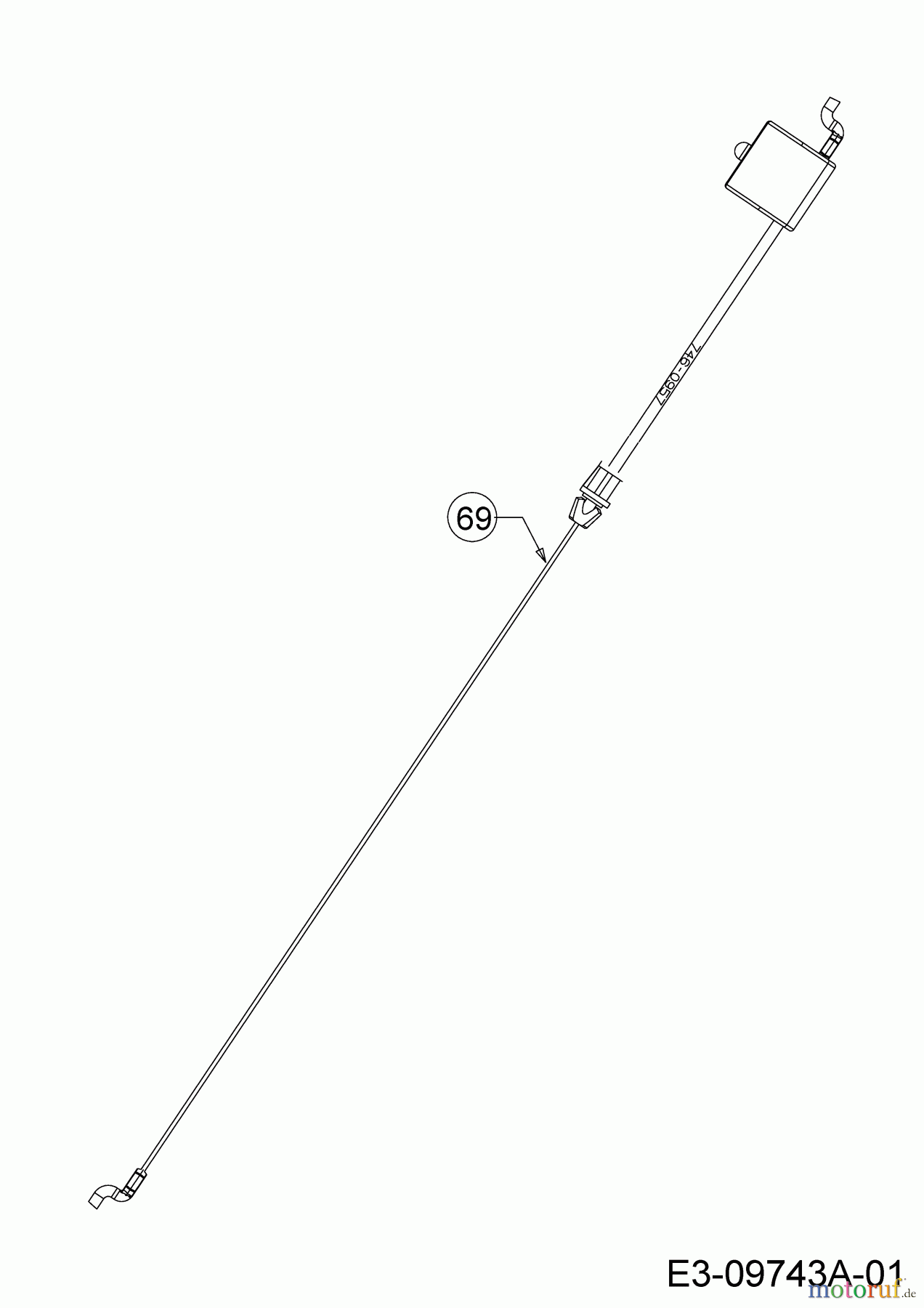 Black-Line Motormäher BL 3051 11A-075J683 (2016) Bremszug