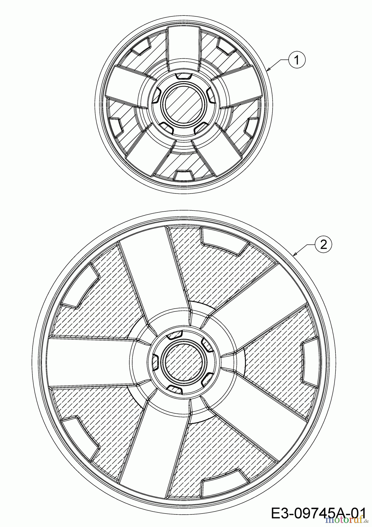 Massey Ferguson Motormäher mit Antrieb MF 46 SPBHW 12B-TV5E695 (2016) Radkappen