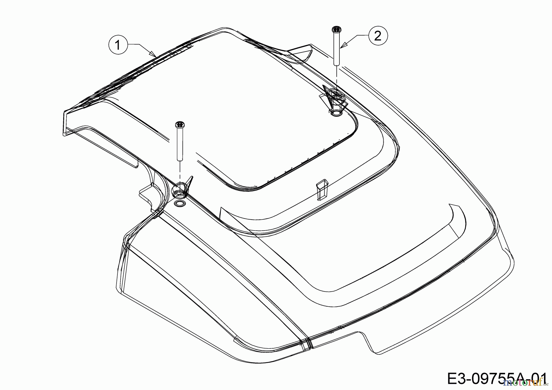 MTD Motormäher mit Antrieb SP 53 B 12B-PC8R600 (2017) Motorhaube B&S