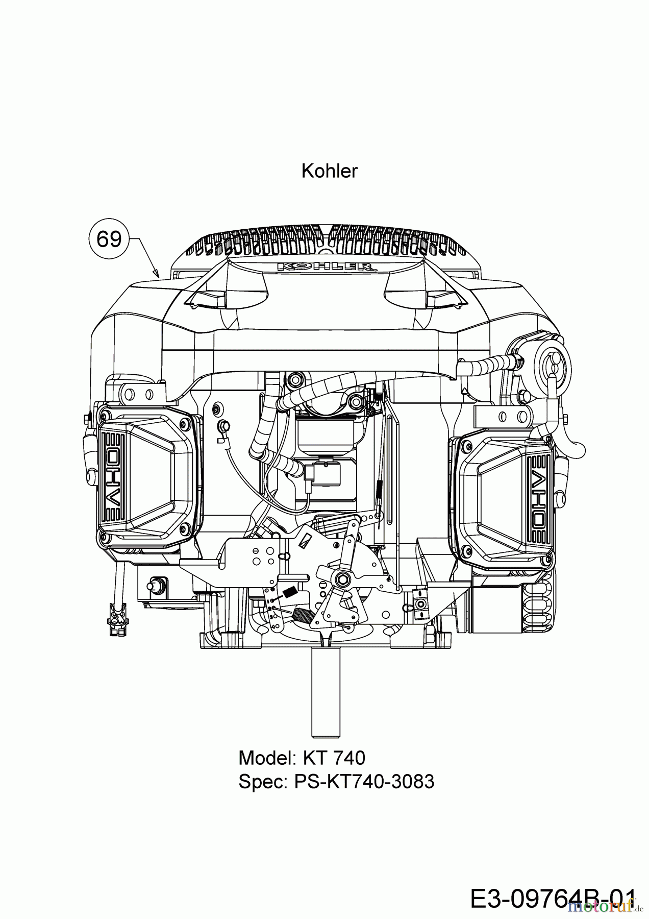 Cub Cadet Zero Turn Z-Force S 60 17BSDGHD010 (2018) Motor Kohler