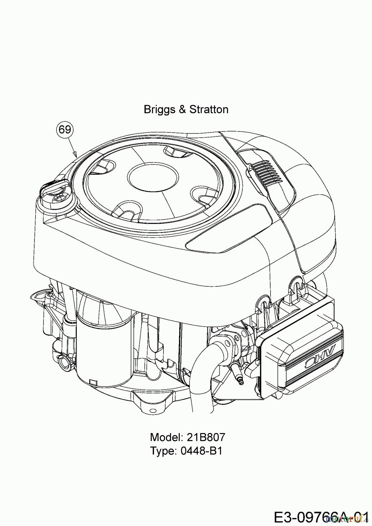  Yard-Man Rasentraktoren TF 7135 13AH774F643  (2007) Motor Briggs & Stratton