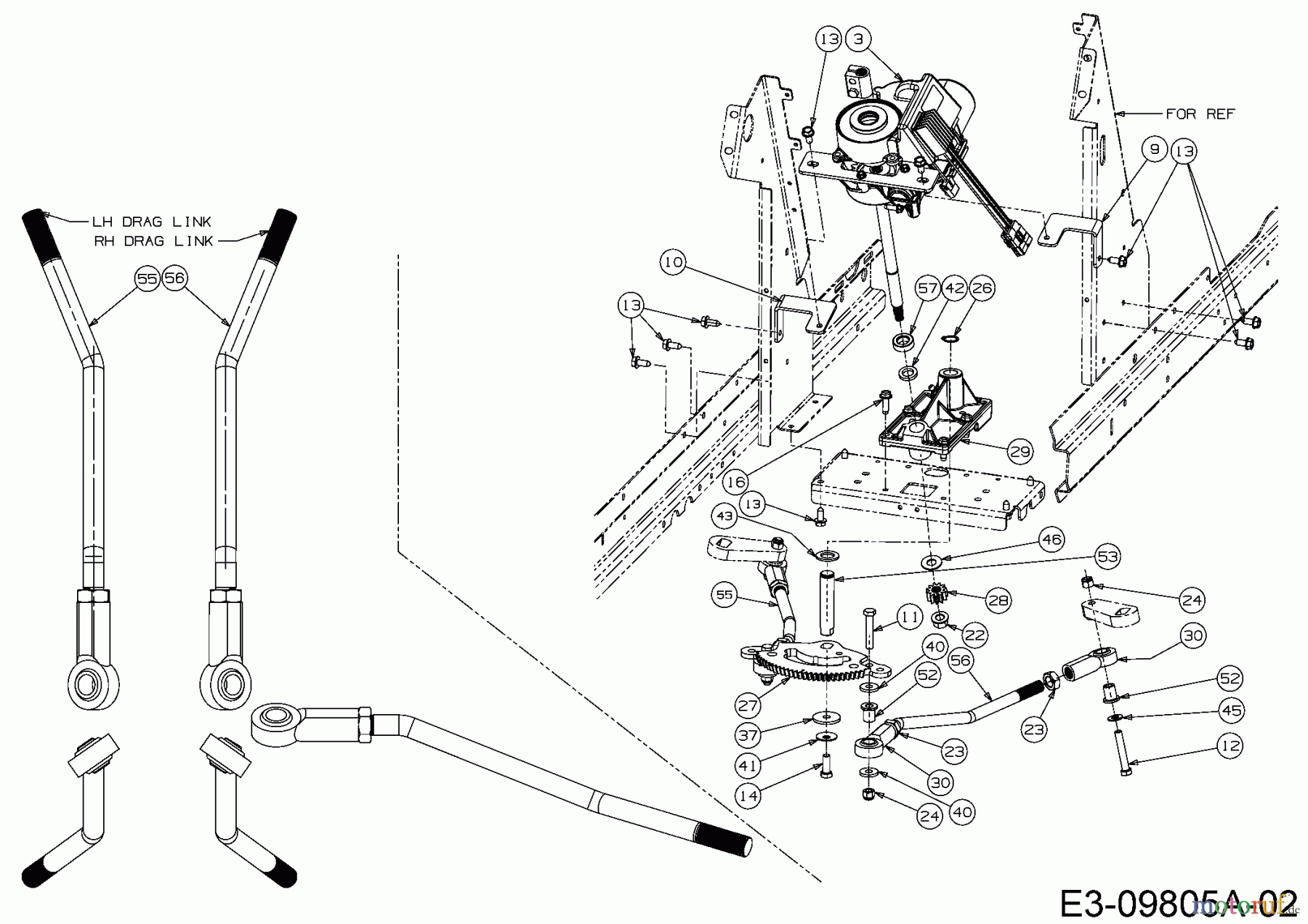  Cub Cadet Gartentraktoren GTX 2100 14A-3GE-603  (2016) Lenkgetriebe, Lenksegment, Spurstangen