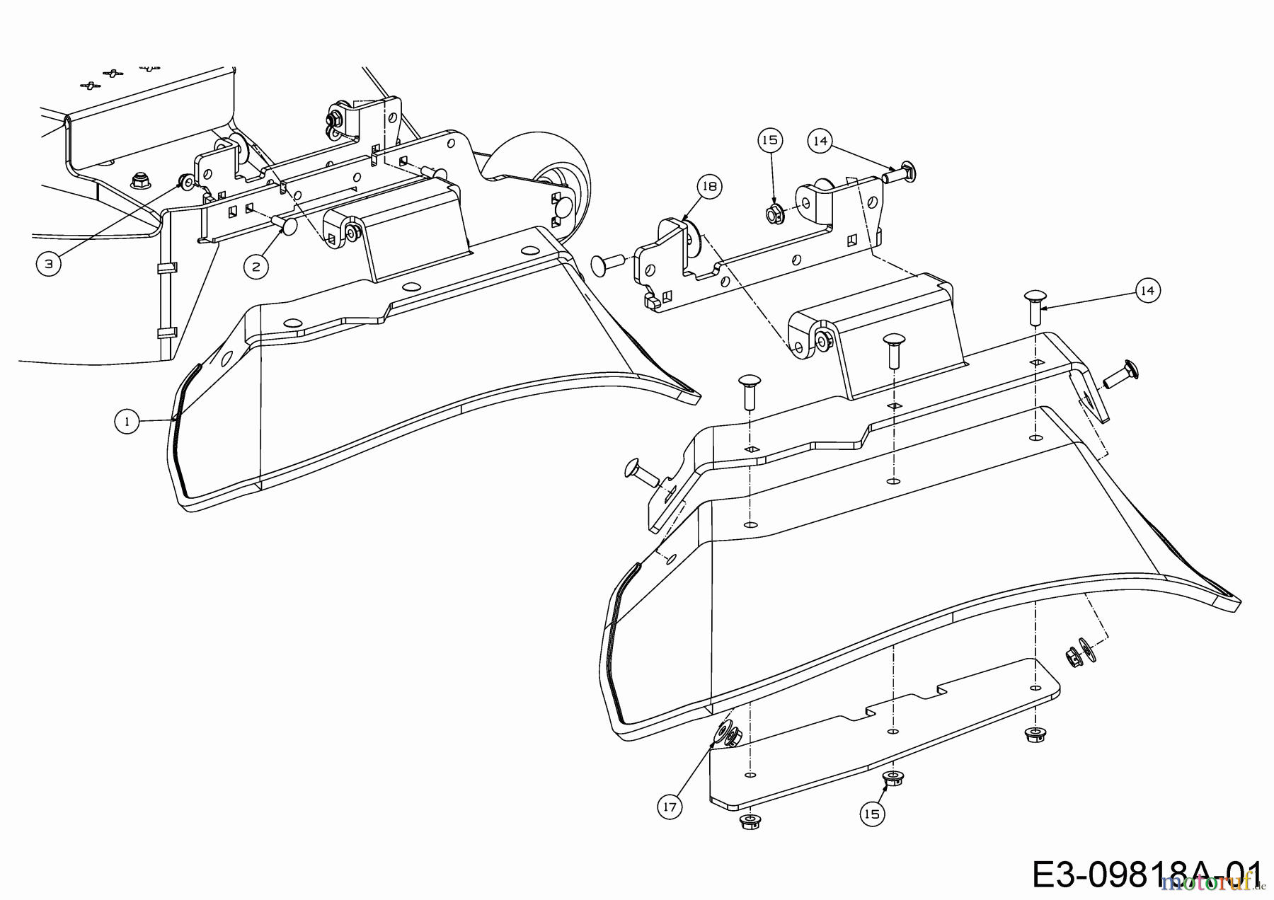 Cub Cadet Zero Turn Pro Z 100-54 53AWEFJA330 (2016) Deflektor
