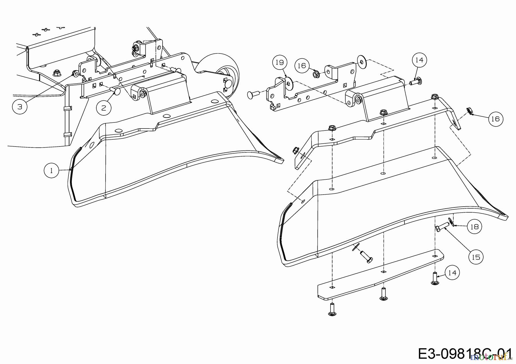 Cub Cadet Zero Turn Pro Z 100-48 53AWEFJF330 (2018) Deflektor