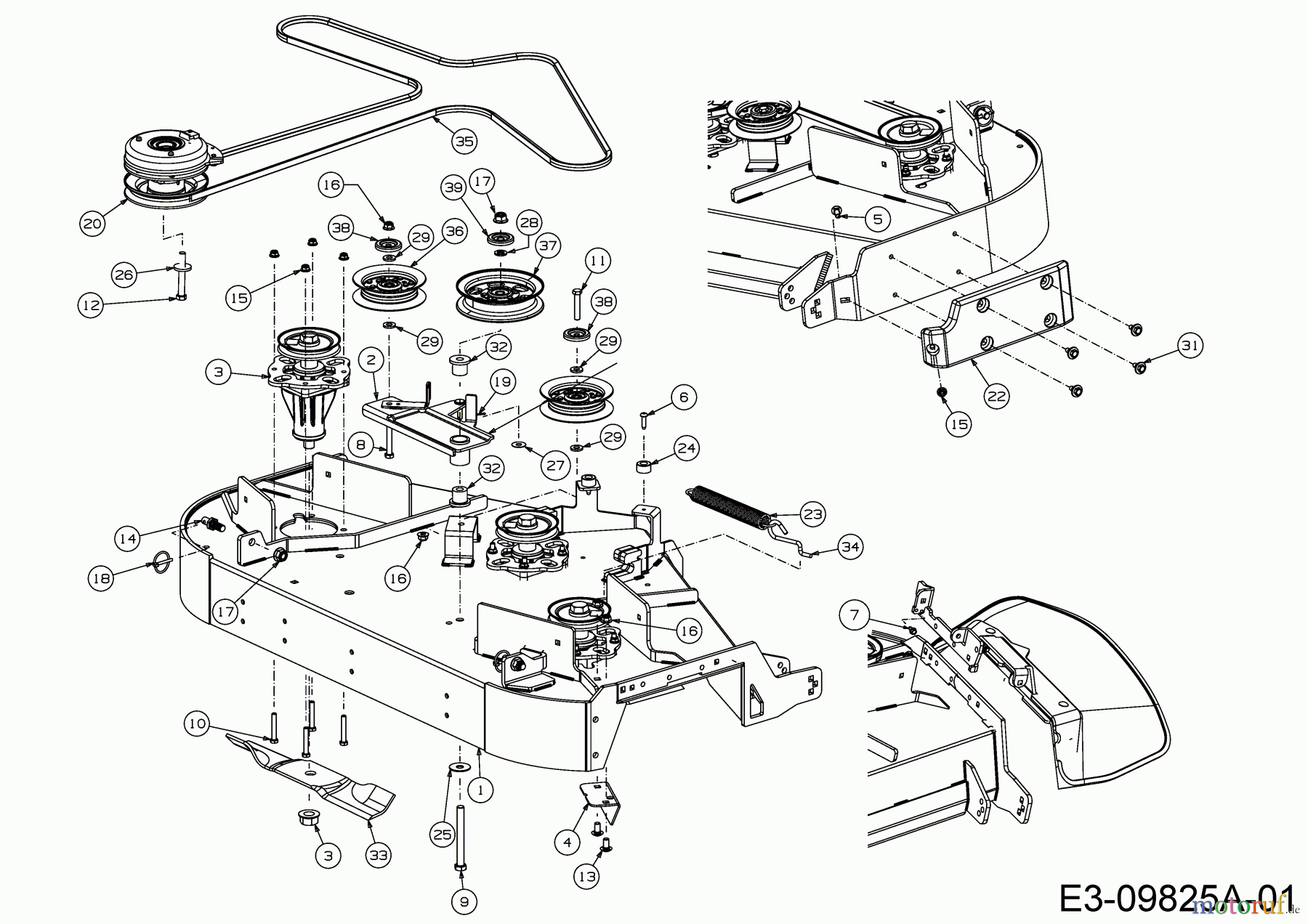 Cub Cadet Zero Turn Pro Z 100-48 53AWEFJF330 (2016) Mähwerk F (48