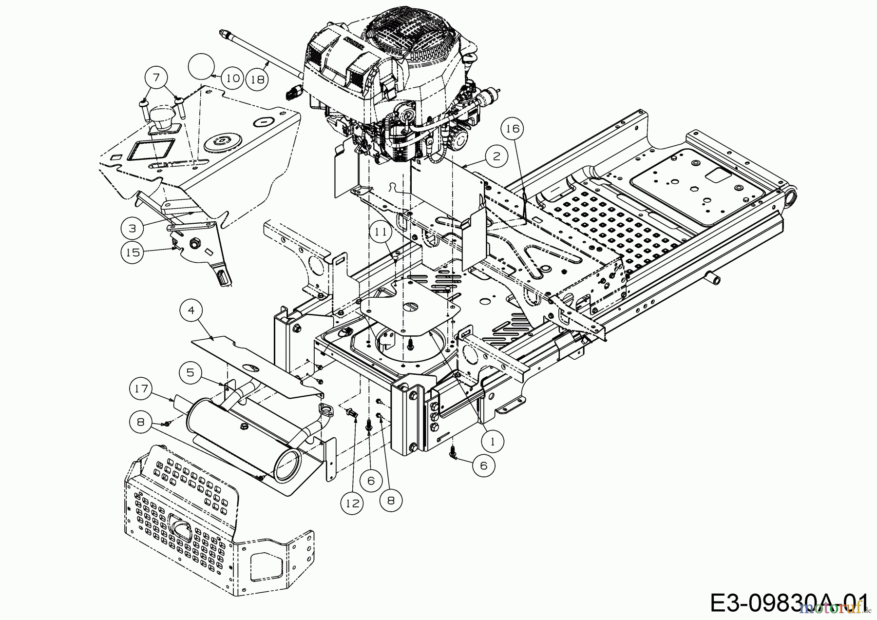 Cub Cadet Zero Turn Pro Z 100-54 53AWEFJA330 (2016) Motorzubehör