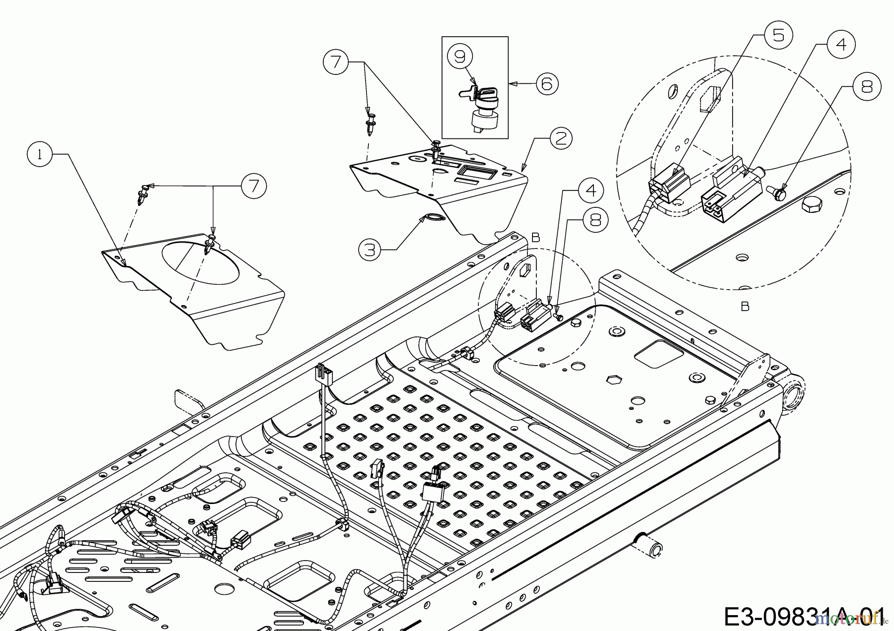 Cub Cadet Zero Turn Pro Z 100-48 53AWEFJF330 (2016) Elektroteile