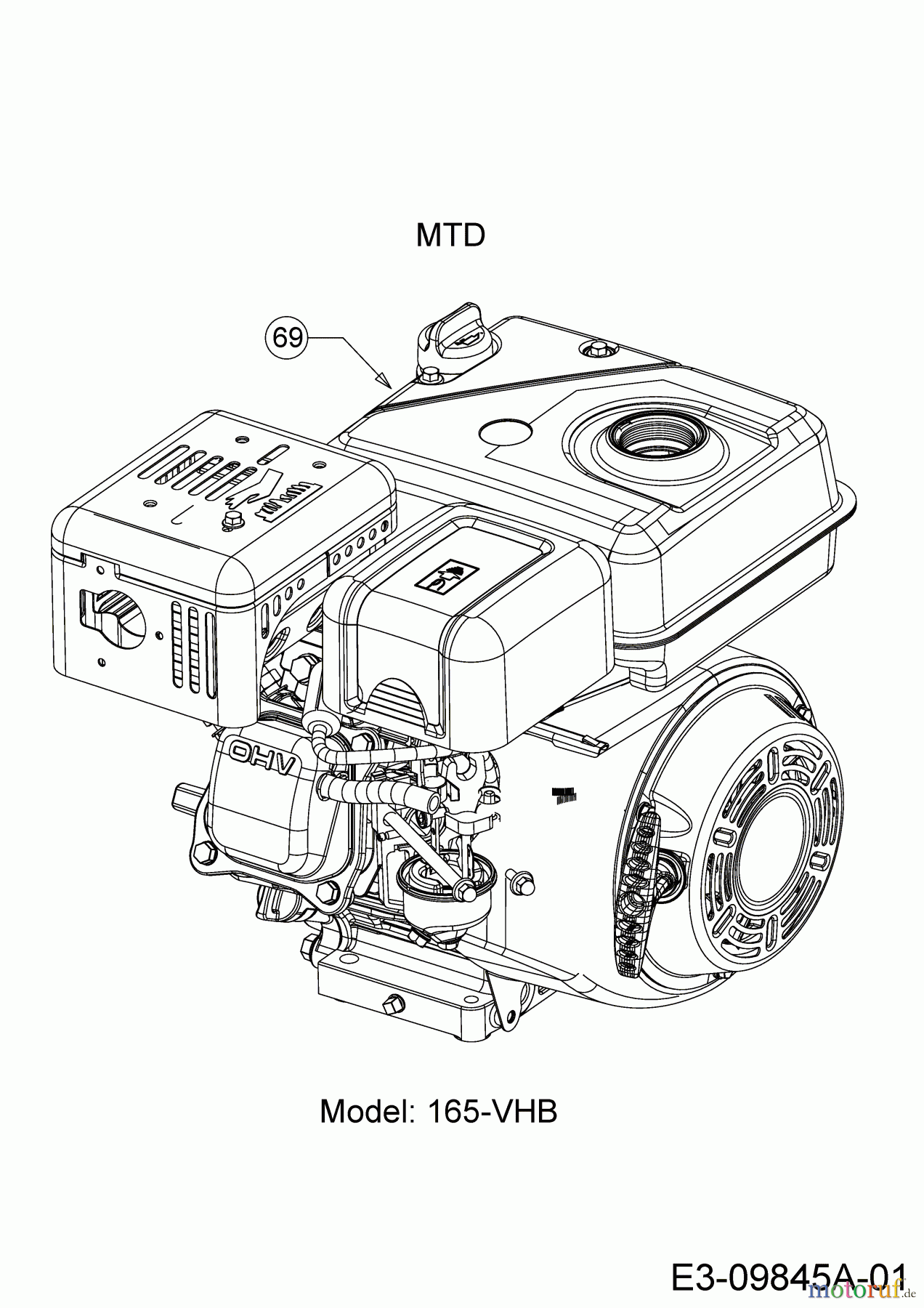 MTD Motorhacken T/330 M 21D-33MV678 (2017) Motor MTD