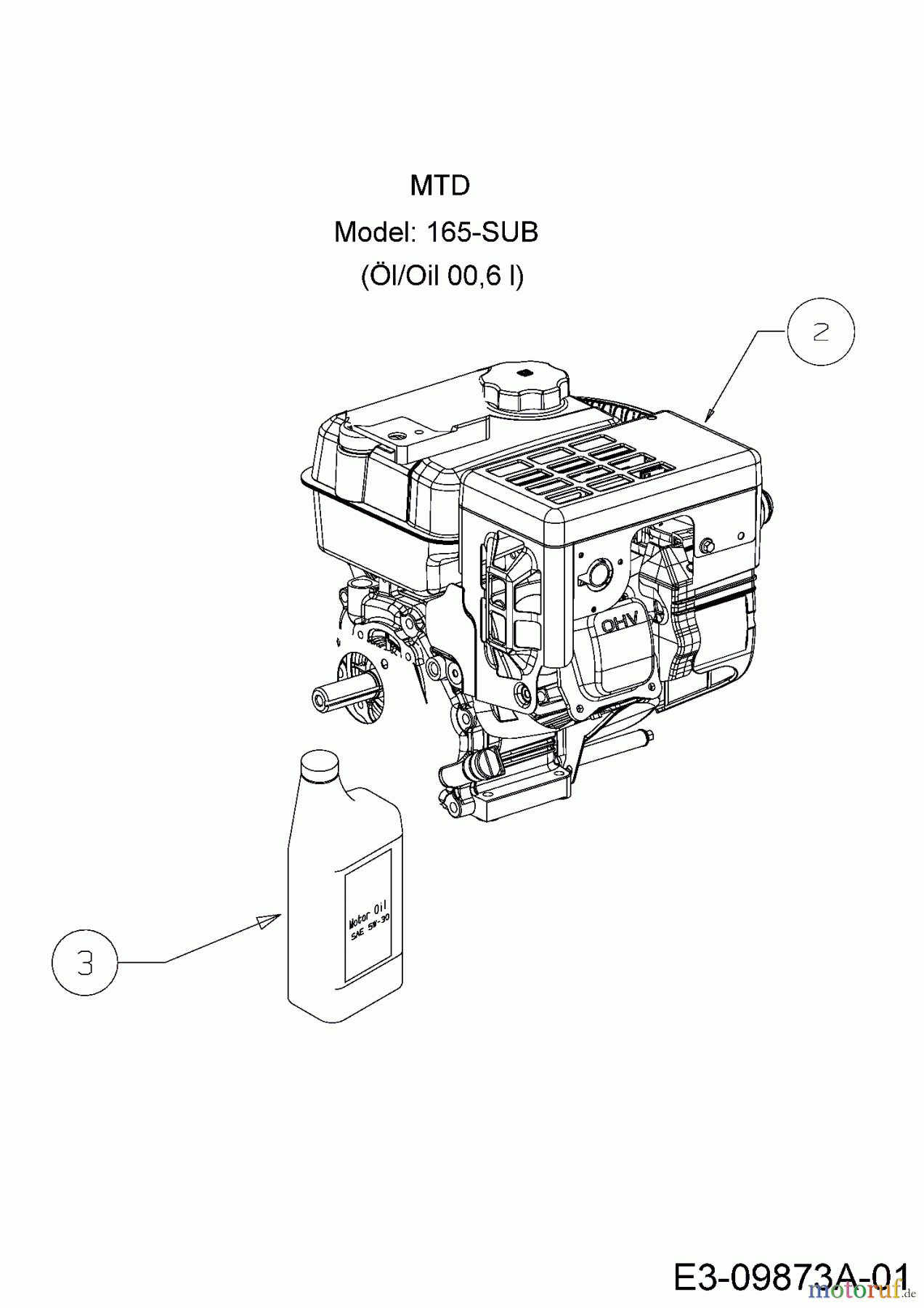 MTD Schneefräsen M 56 31A-32AD700R (2011) Motor MTD
