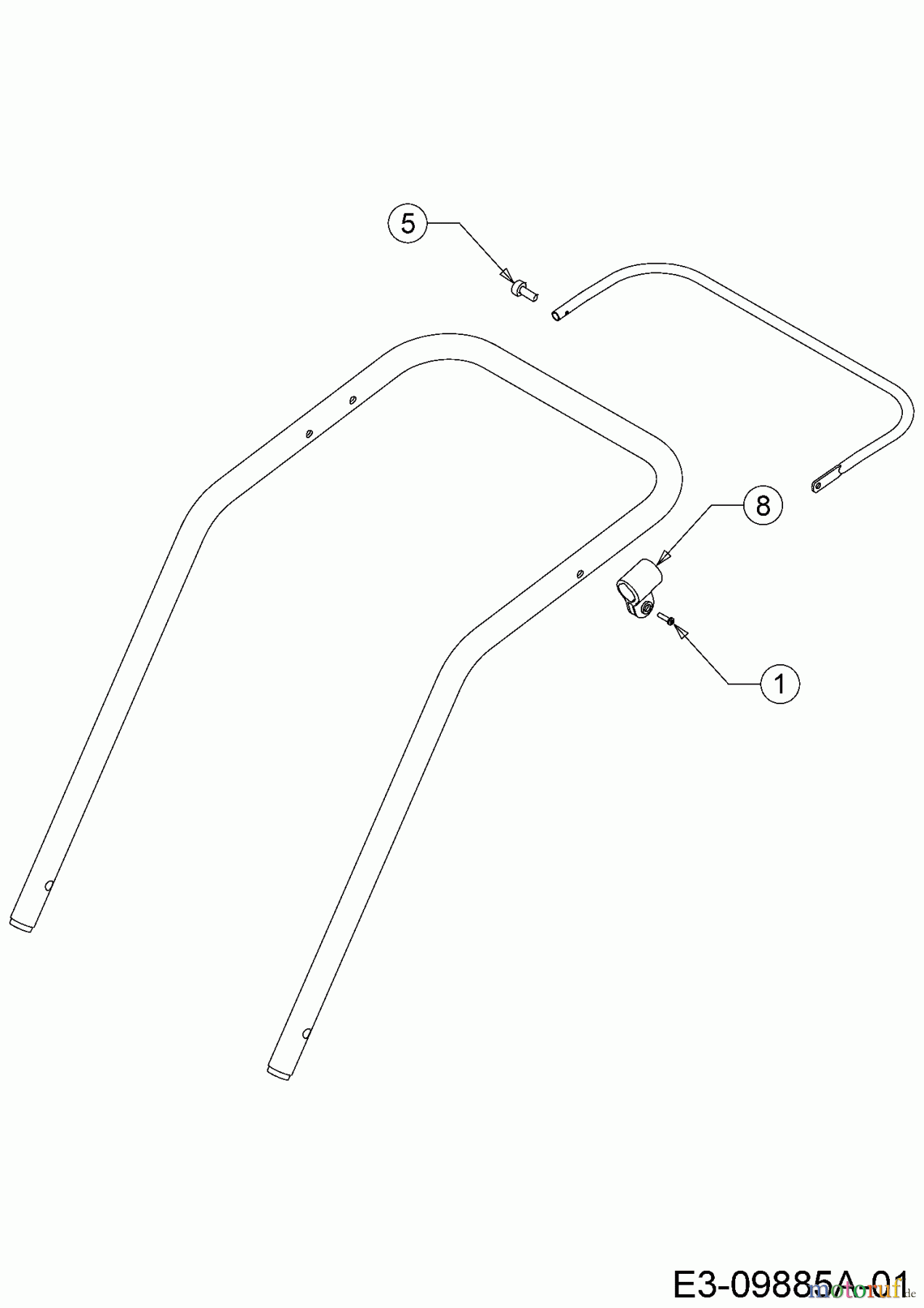 WOLF-Garten Expert Elektromäher Expert 37 E 18BWG1H-C50 (2014) Befestigungsteile Schaltbügel
