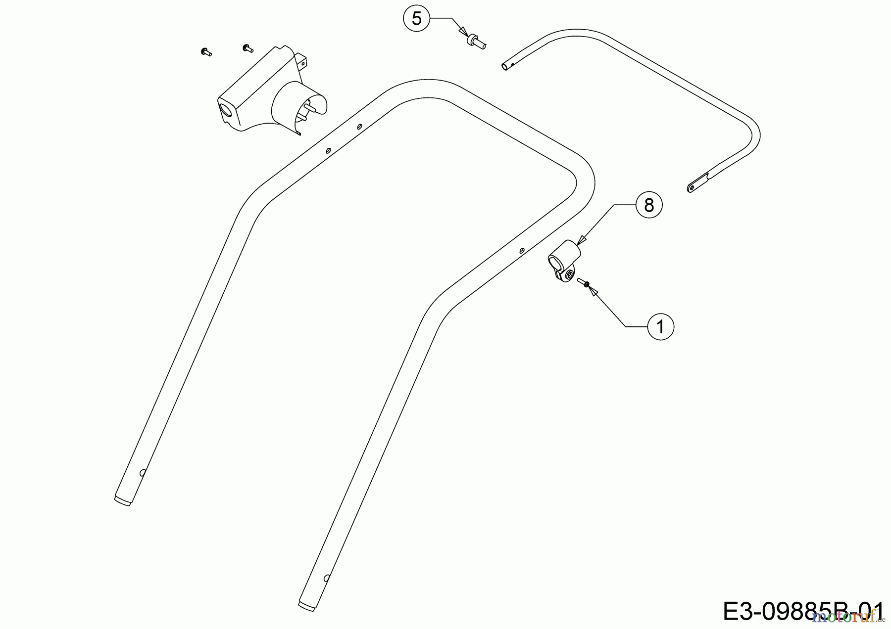 WOLF-Garten Expert Elektromäher Expert 37 E 18BWG1H-650 (2017) Befestigungsteile Schaltbügel