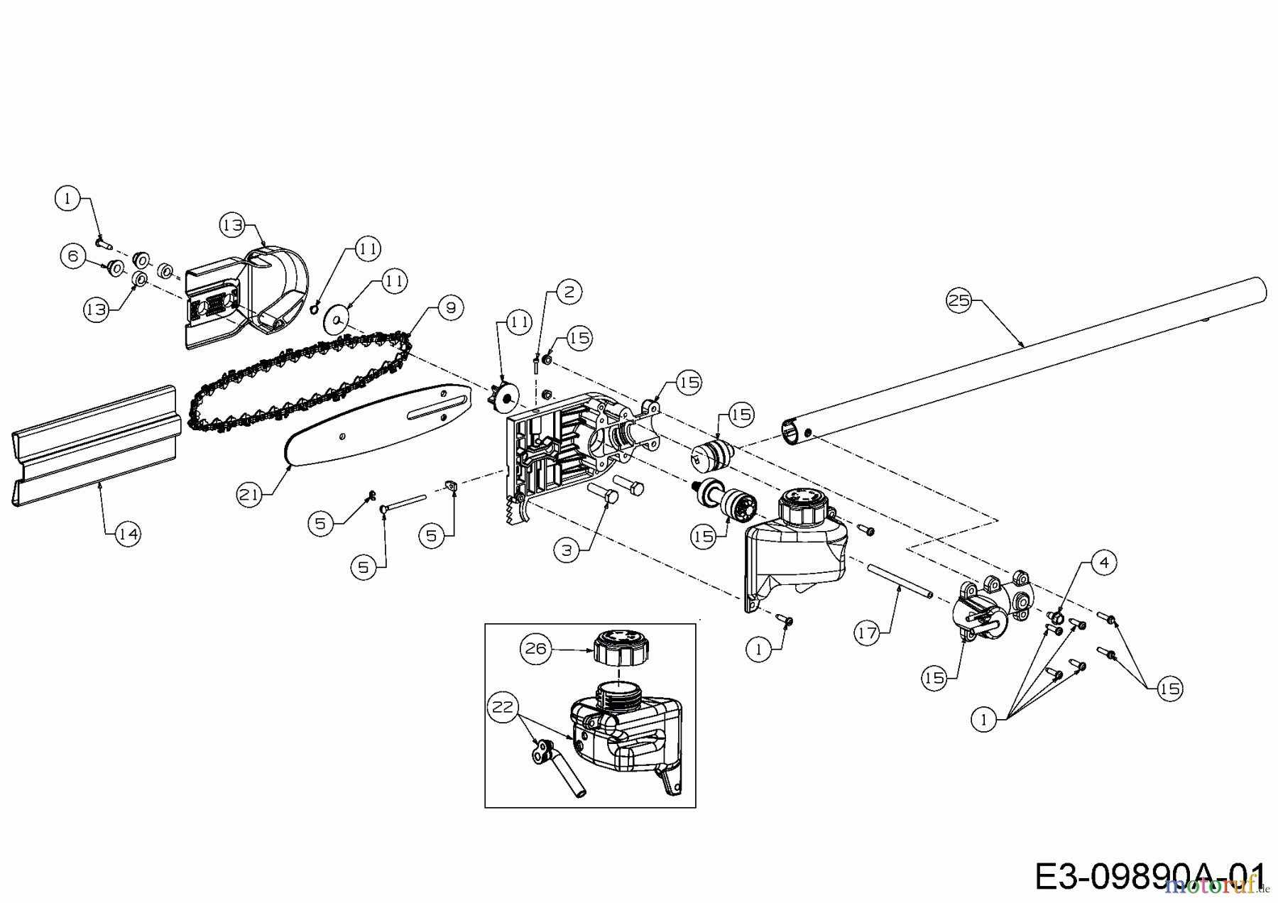 MTD Zubehör Zubehör Motorsensen, Trimmer Kettensäge PS 720 41AJPS-C902 (2016) Grundgerät