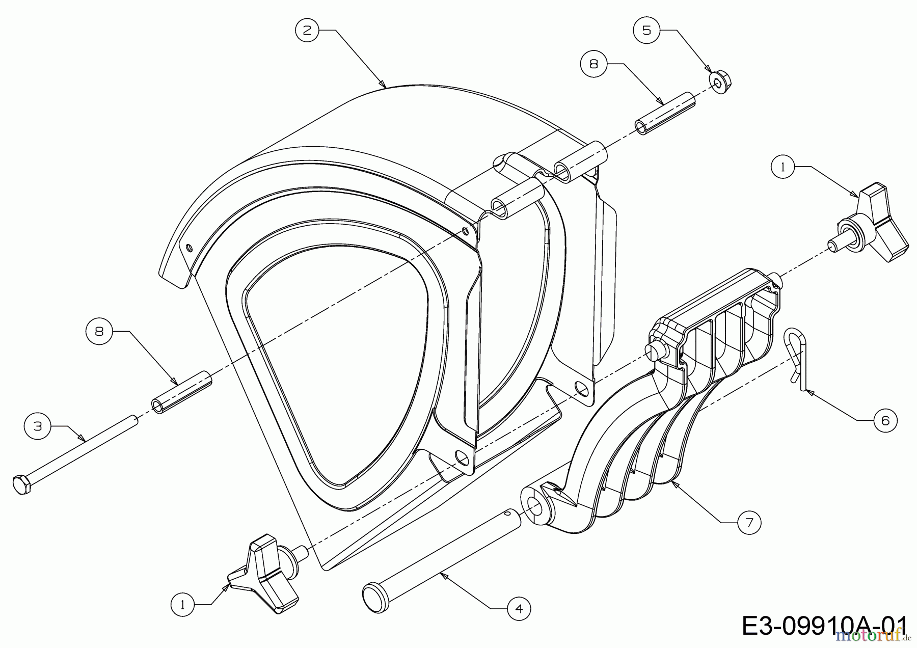 Troy-Bilt Häcksler CS 4325 24B-424M766 (2015) Auswurfschacht