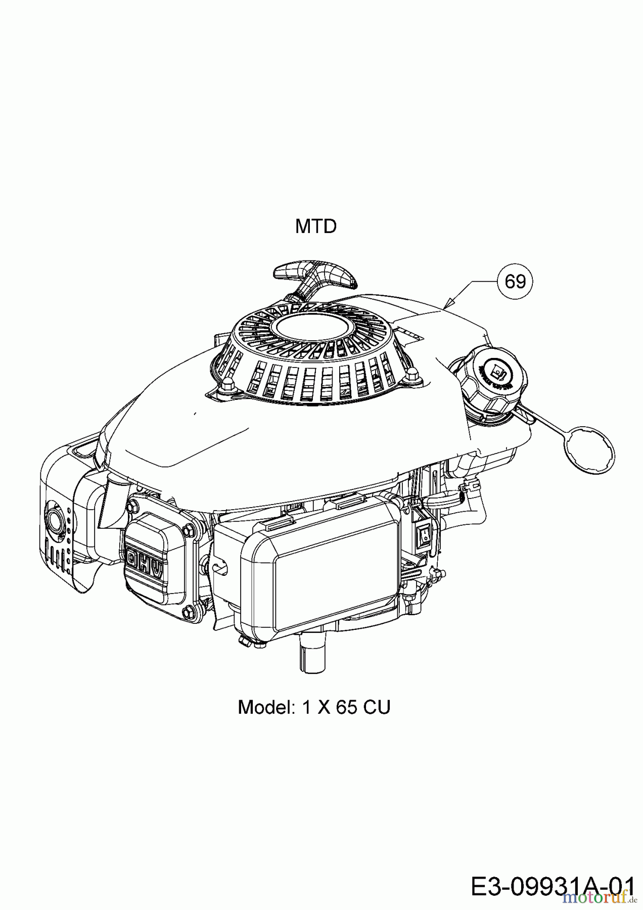Cub Cadet Laubsauger mit Häckselfunktion CSV 060 24A-06MP603 (2014) Motor MTD