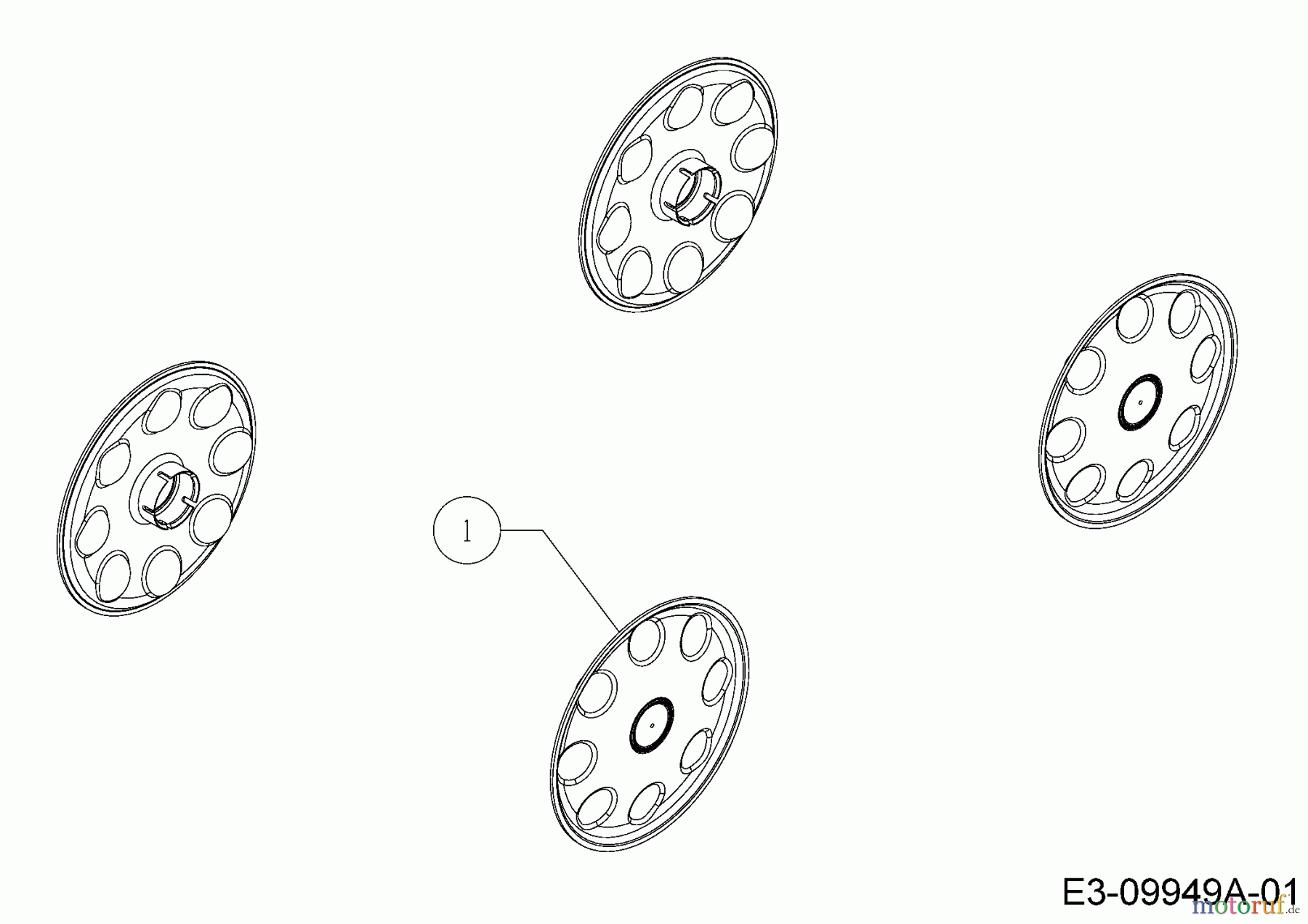 Troy-Bilt Laubsauger mit Häckselfunktion CSV 070 24A-07MP766 (2016) Radkappen