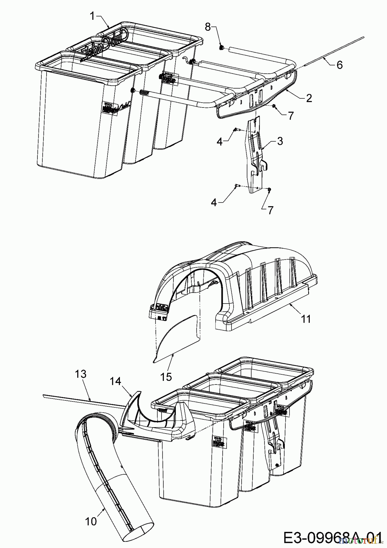 MTD Zubehör Zubehör Garten- und Rasentraktoren Grasfangvorrichtung für 900 Serie (NX-09) mit Mähwerk P (50