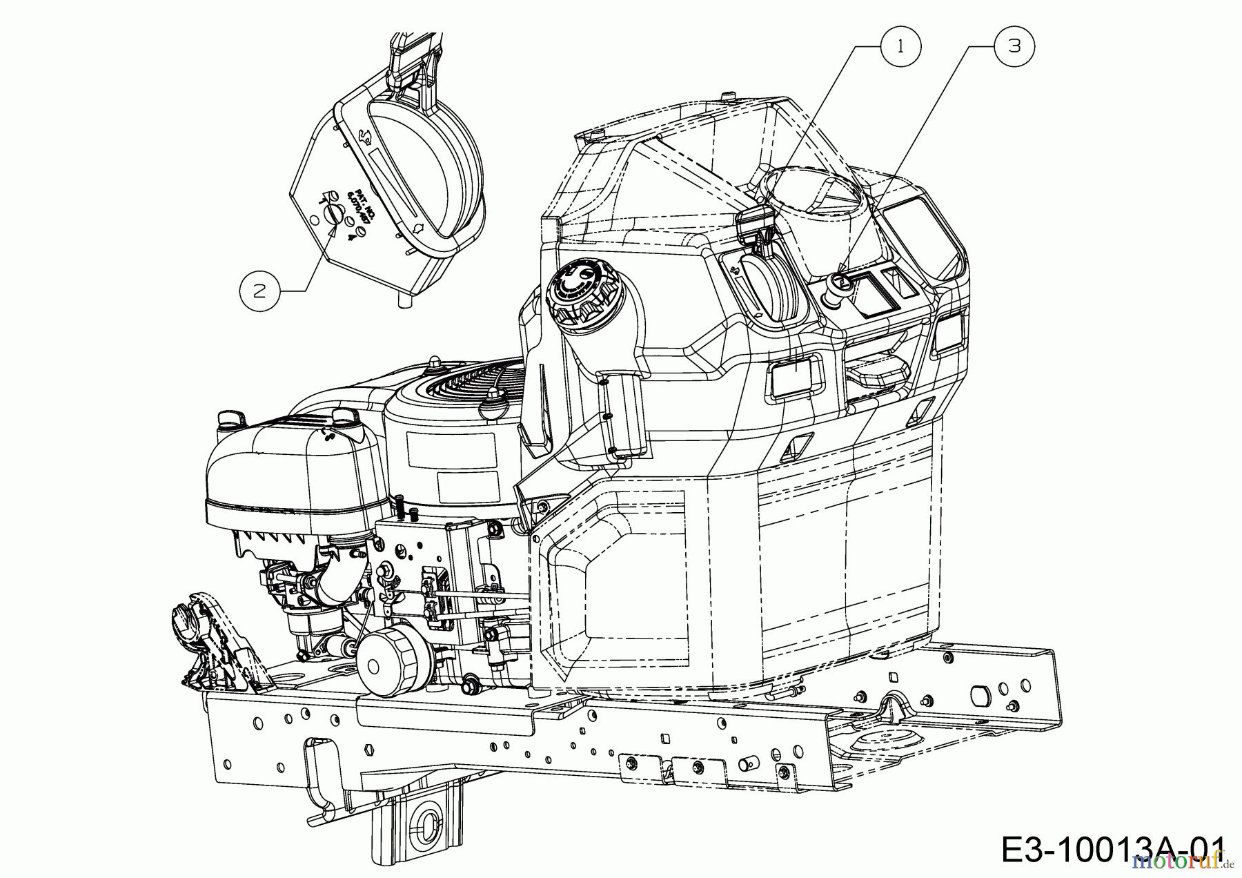 Cub Cadet Rasentraktoren XT 1 OS 107 13A8A1CS603 (2017) Choke- und Gaszug