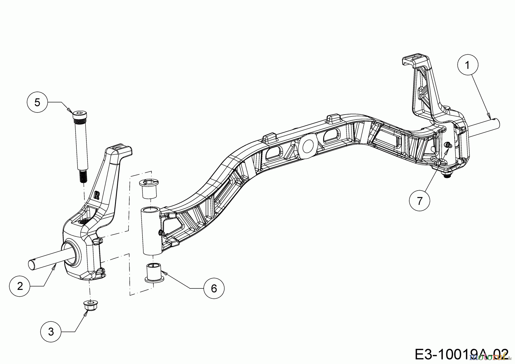 Cub Cadet Rasentraktoren XT2 PS117 13AGA1CT603 (2017) Achsschenkel