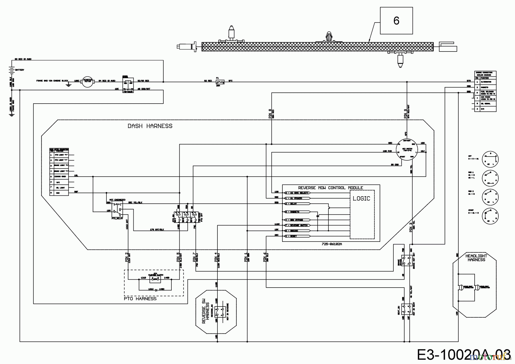 Cub Cadet Rasentraktoren XT 2 PS 107 13AGA1CS603 (2017) Schaltplan Elektromagnetkupplung