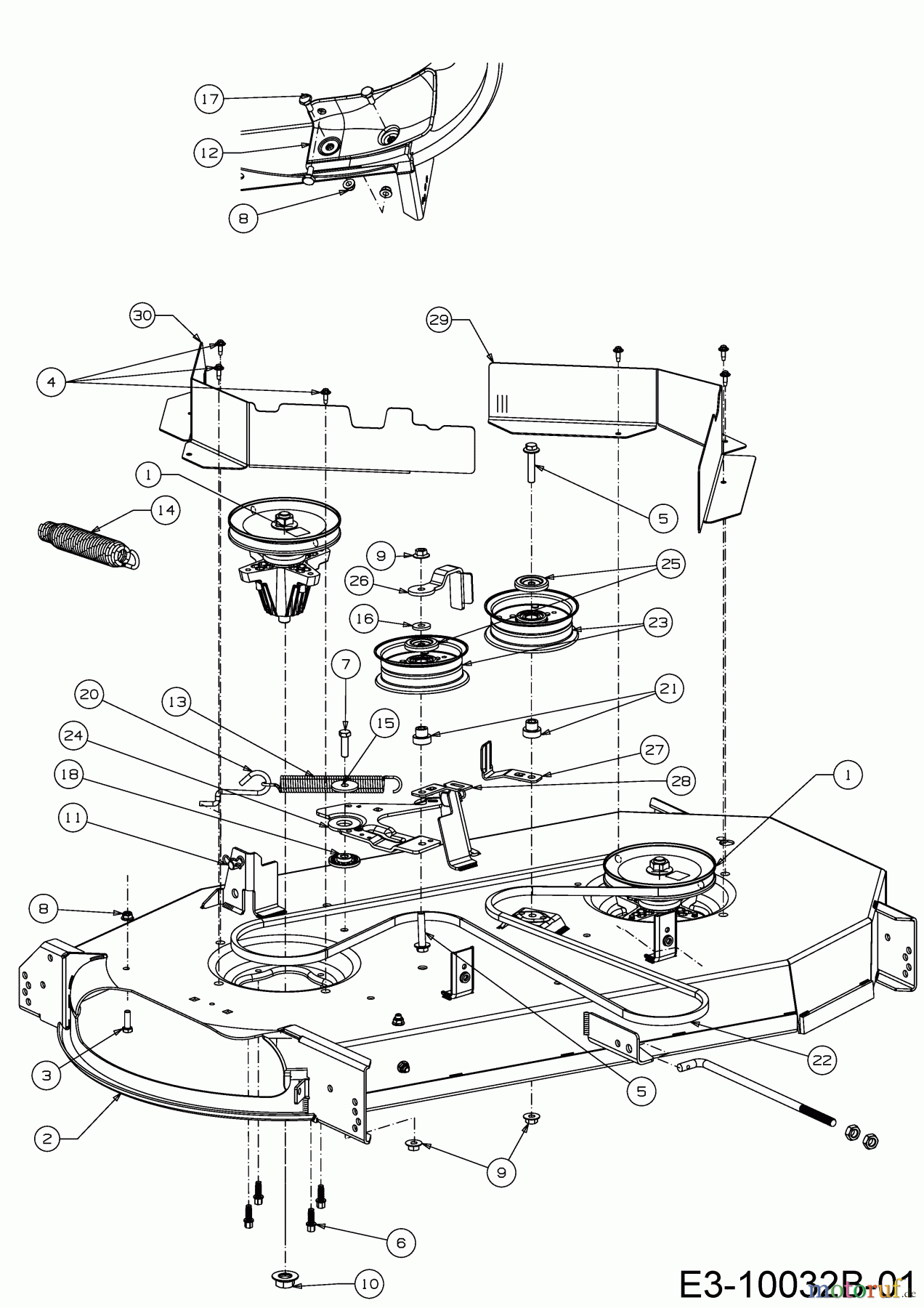 Cub Cadet Rasentraktoren XT2 PS117I 13BZA1CN603 (2018) Mähdeck
