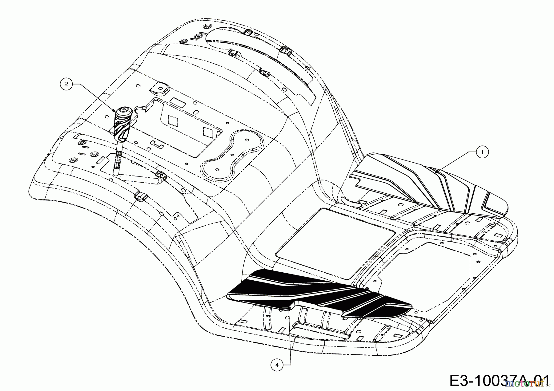 Cub Cadet Gartentraktoren XT3 QS137 14AIA5CA603  (2018) Trittbrettbelag