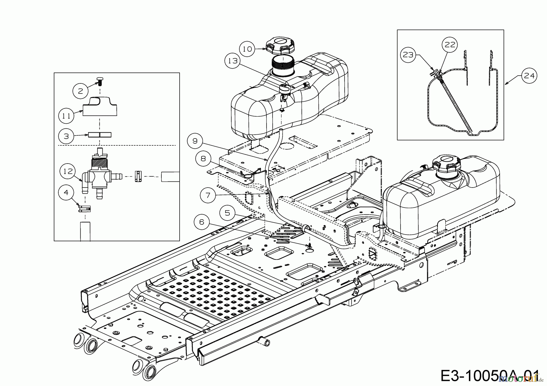 Cub Cadet Zero Turn Pro Z 100-48 53AWEFJF330 (2018) Tank