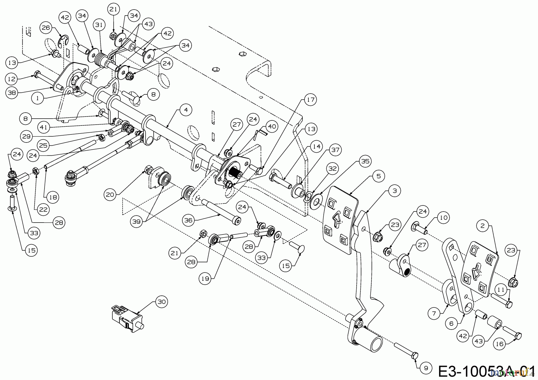 Cub Cadet Zero Turn Z7 183 53AIHKUY603 (2018) Pedale
