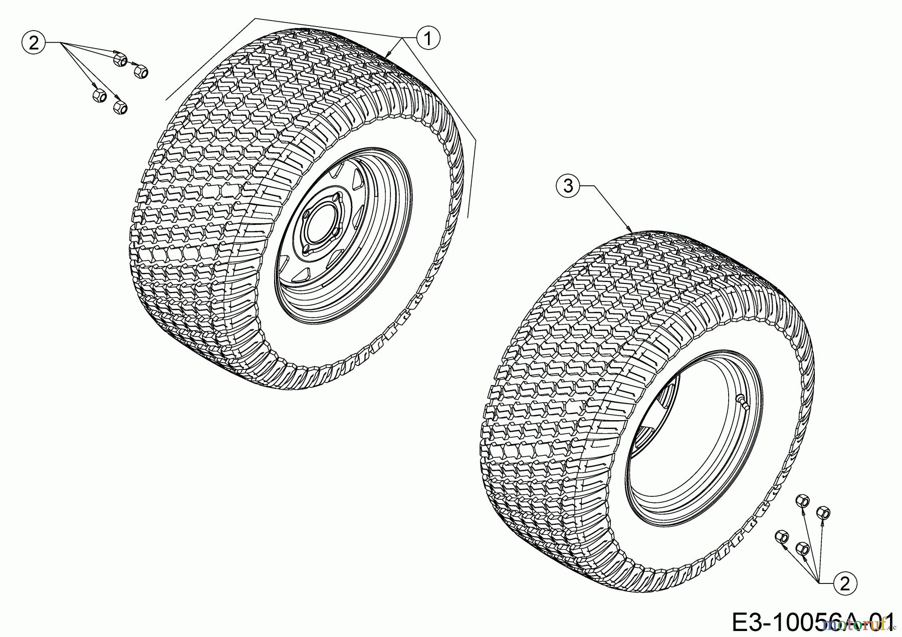 Cub Cadet Zero Turn Z7 183 53RIHKUY603 (2018) Räder hinten 24x12-12