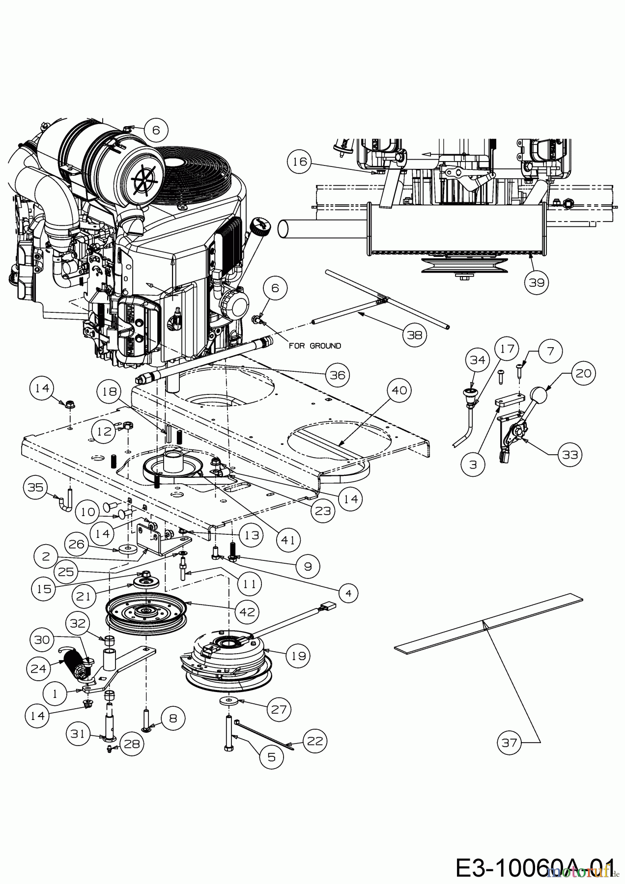  Cub Cadet Zero Turn Z5 152 53RIHJUV603  (2017) Auspuff, Bowdenzüge, Elektromagnetkupplung
