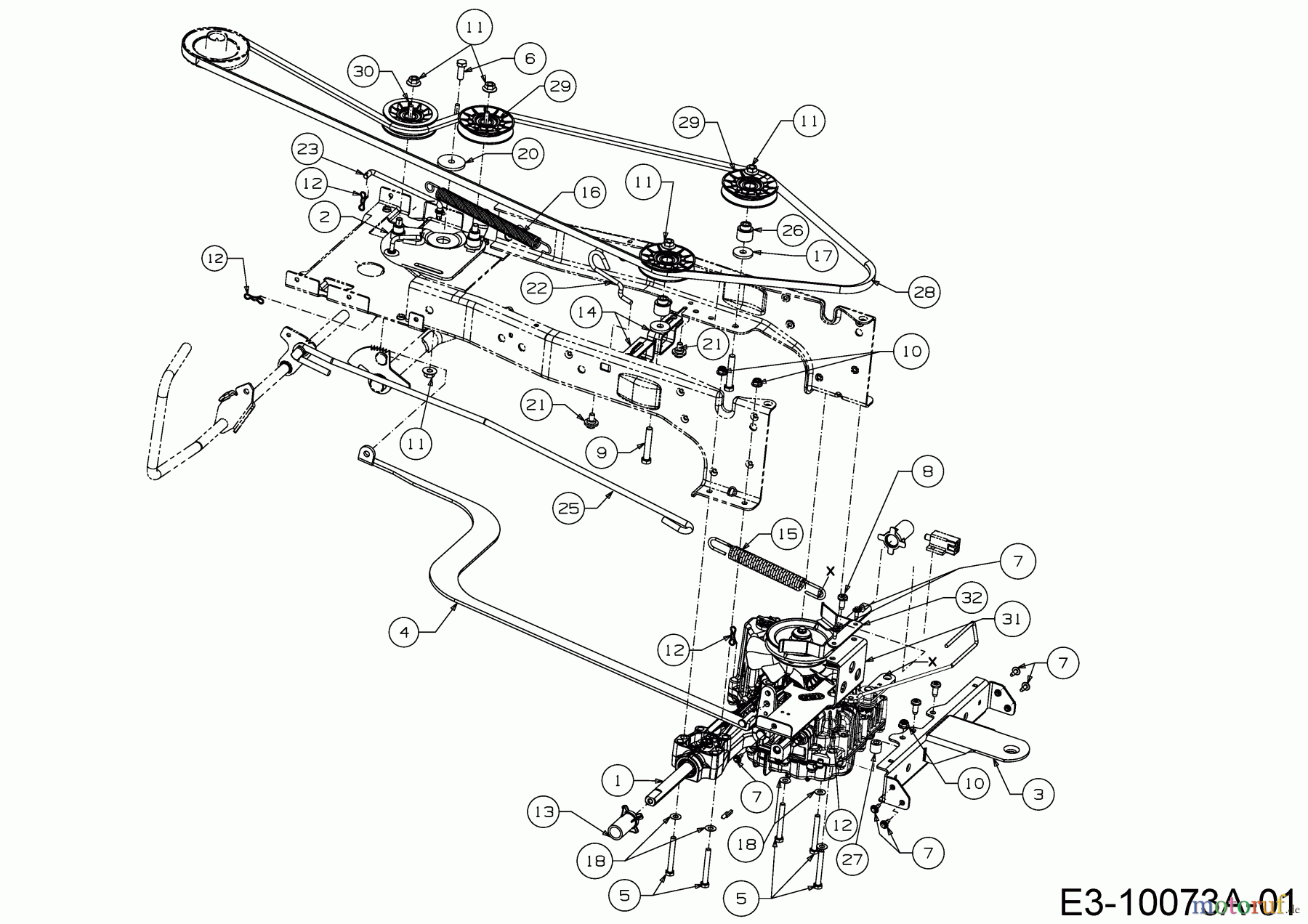 WOLF-Garten Expert Rasentraktoren GLTT 165.95 H 13BDA1VB650 (2017) Fahrantrieb