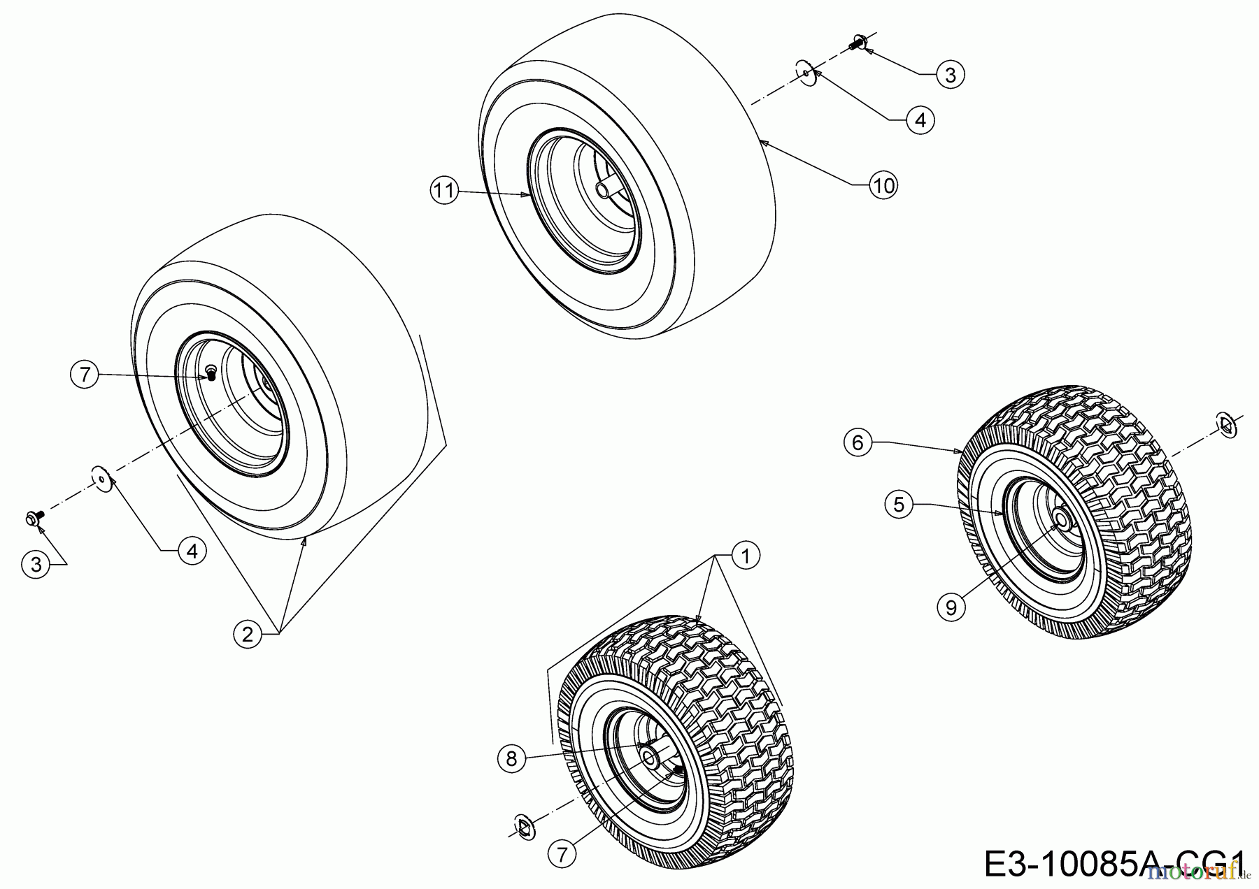 WOLF-Garten Expert Rasentraktoren 106.220 HP 13PAA1VR650  (2018) Räder 15x6 + 18x8,5