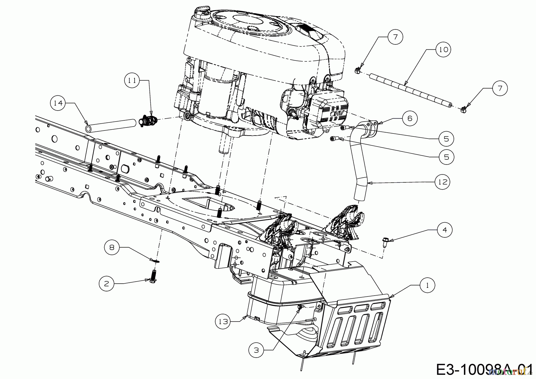 WOLF-Garten Expert Rasentraktoren GLTT 165.95 H 13BDA1VB650 (2017) Motorzubehör