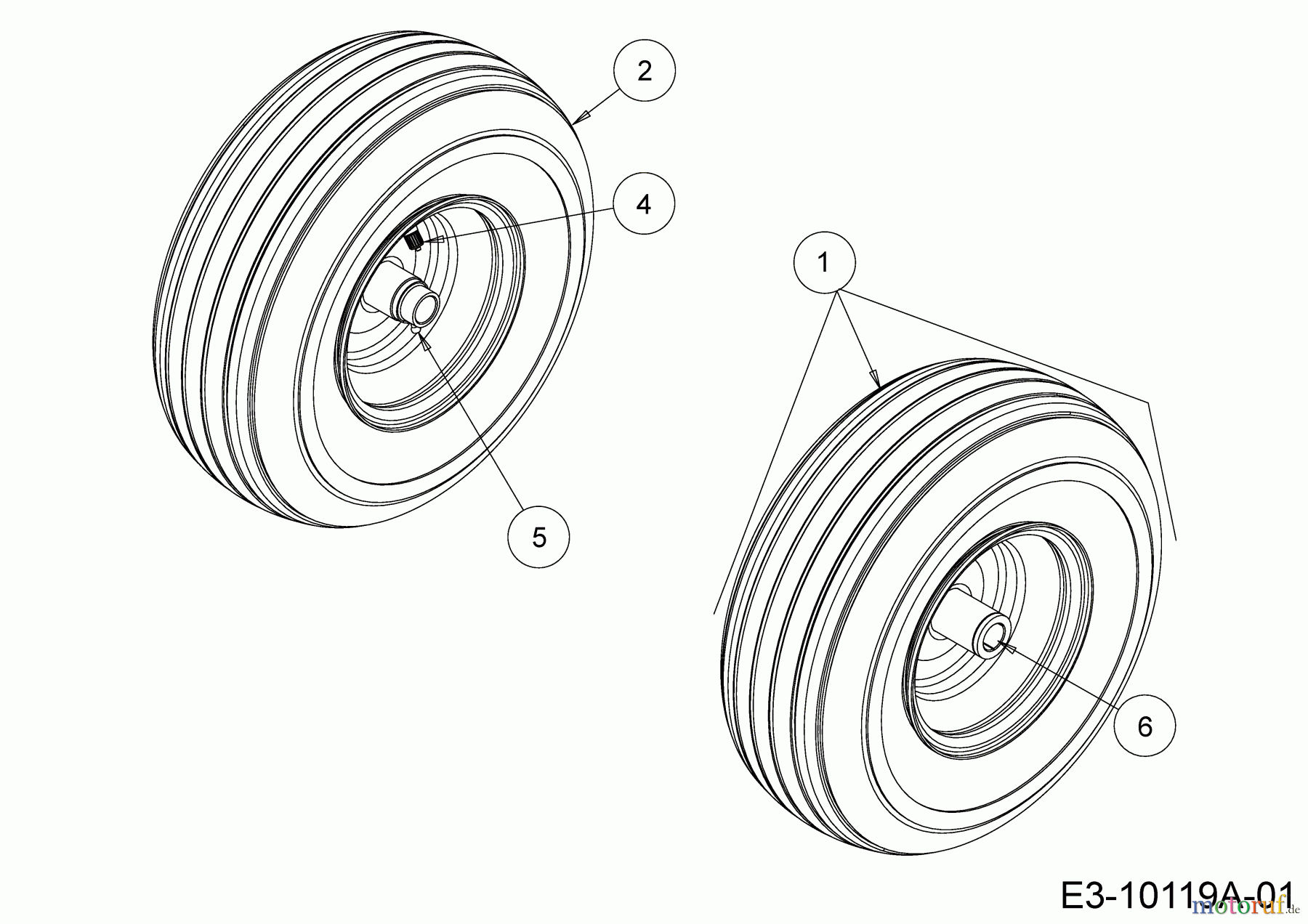  Cub Cadet Zero Turn XZ 2-42 17CICBDS603  (2017) Räder vorne 13x5