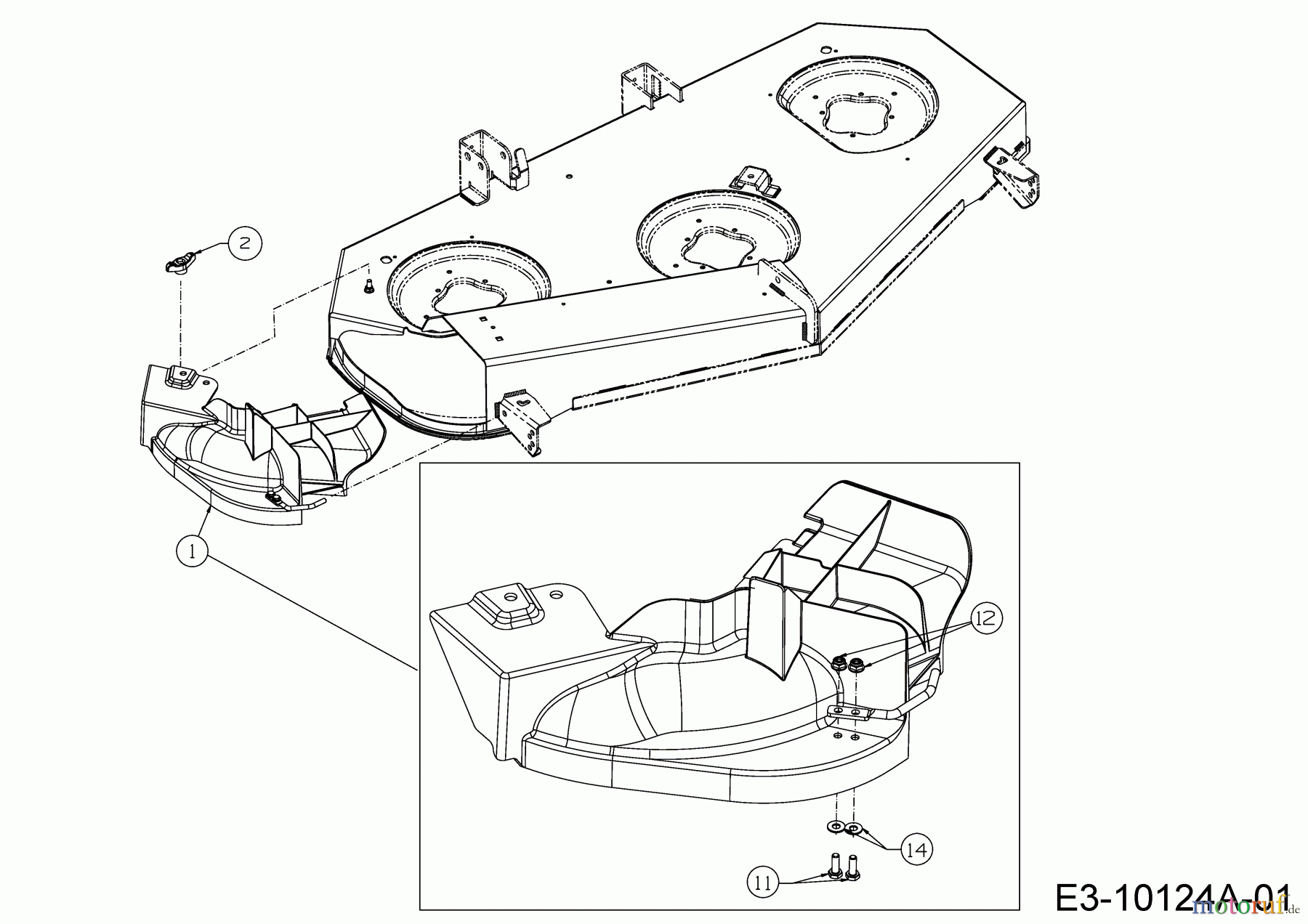 Cub Cadet Gartentraktoren XT3 QS137 14AIA5CA603  (2018) Mulchstopfen