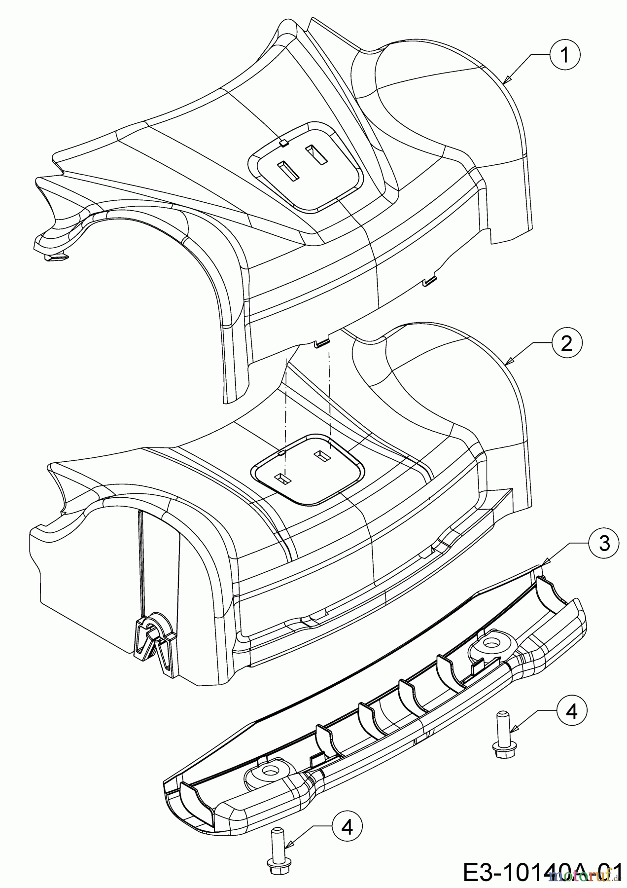 WOLF-Garten Expert Motormäher Expert 420 11B-LUSC650 (2017) Abdeckung Vorderachse