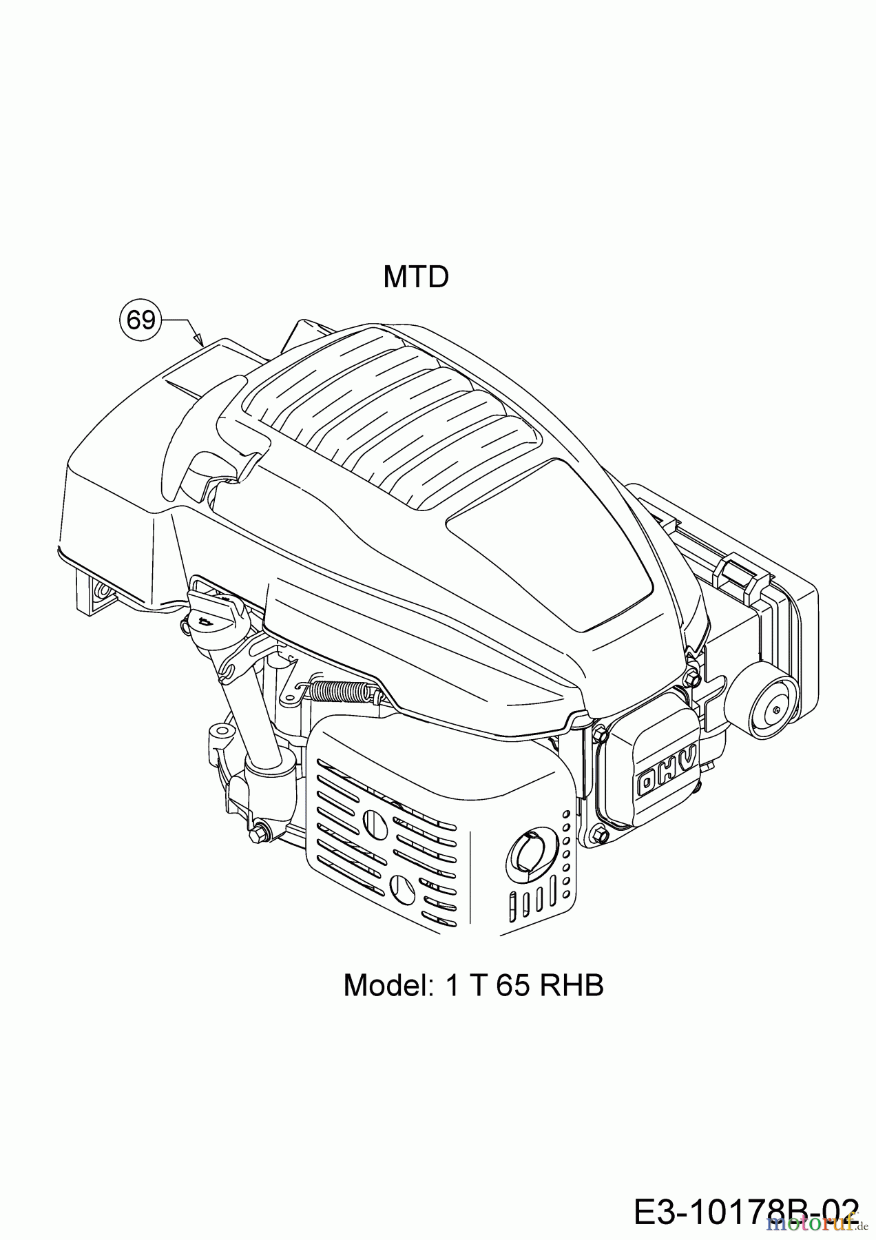 MTD Motormäher mit Antrieb DL 53 SP 12A-PAS4677 (2017) Motor MTD
