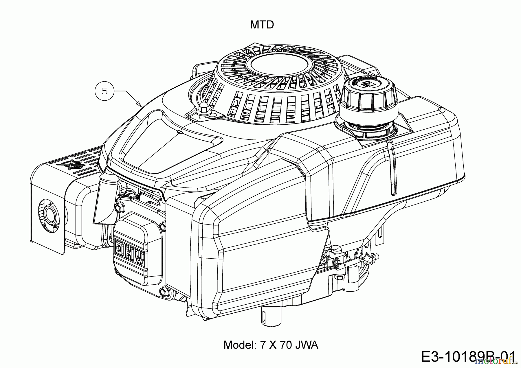 MTD Rasentraktoren Minirider 60 RDE 13AA26SC600 (2018) Motor MTD