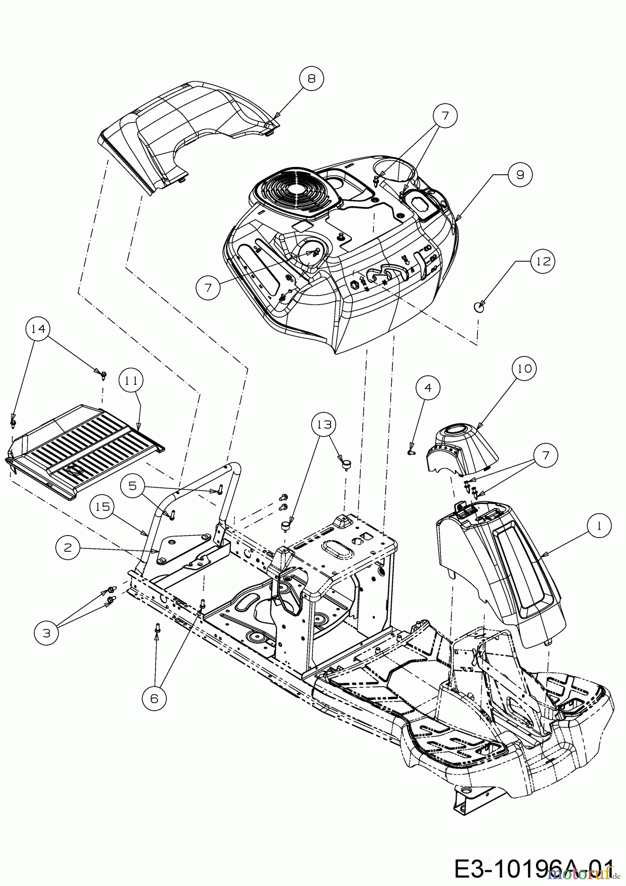  Bestgreen Rasentraktoren BG 76 SM 13B726JD655  (2017) Verkleidungen