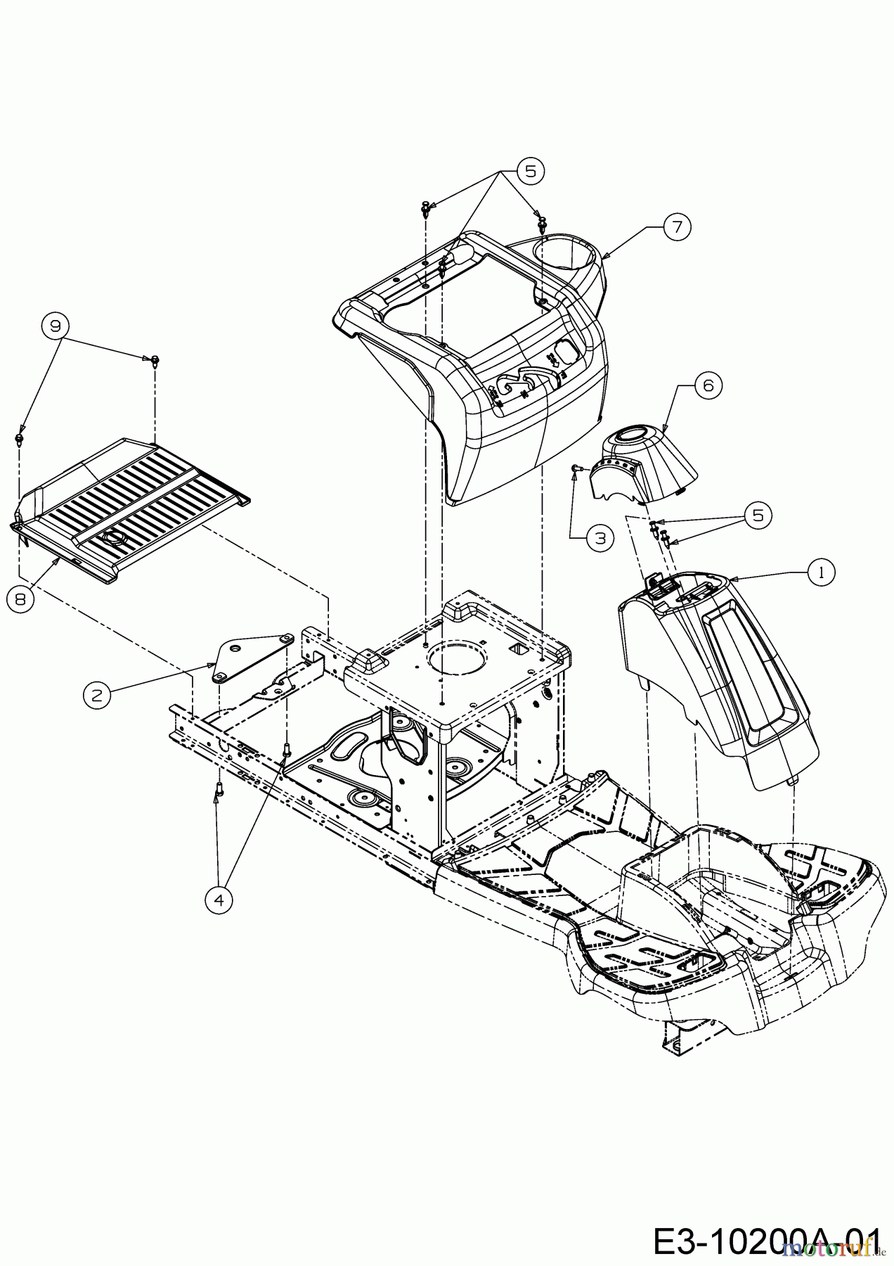 MTD Rasentraktoren Micro Rider 13AA26JC308 (2017) Verkleidungen