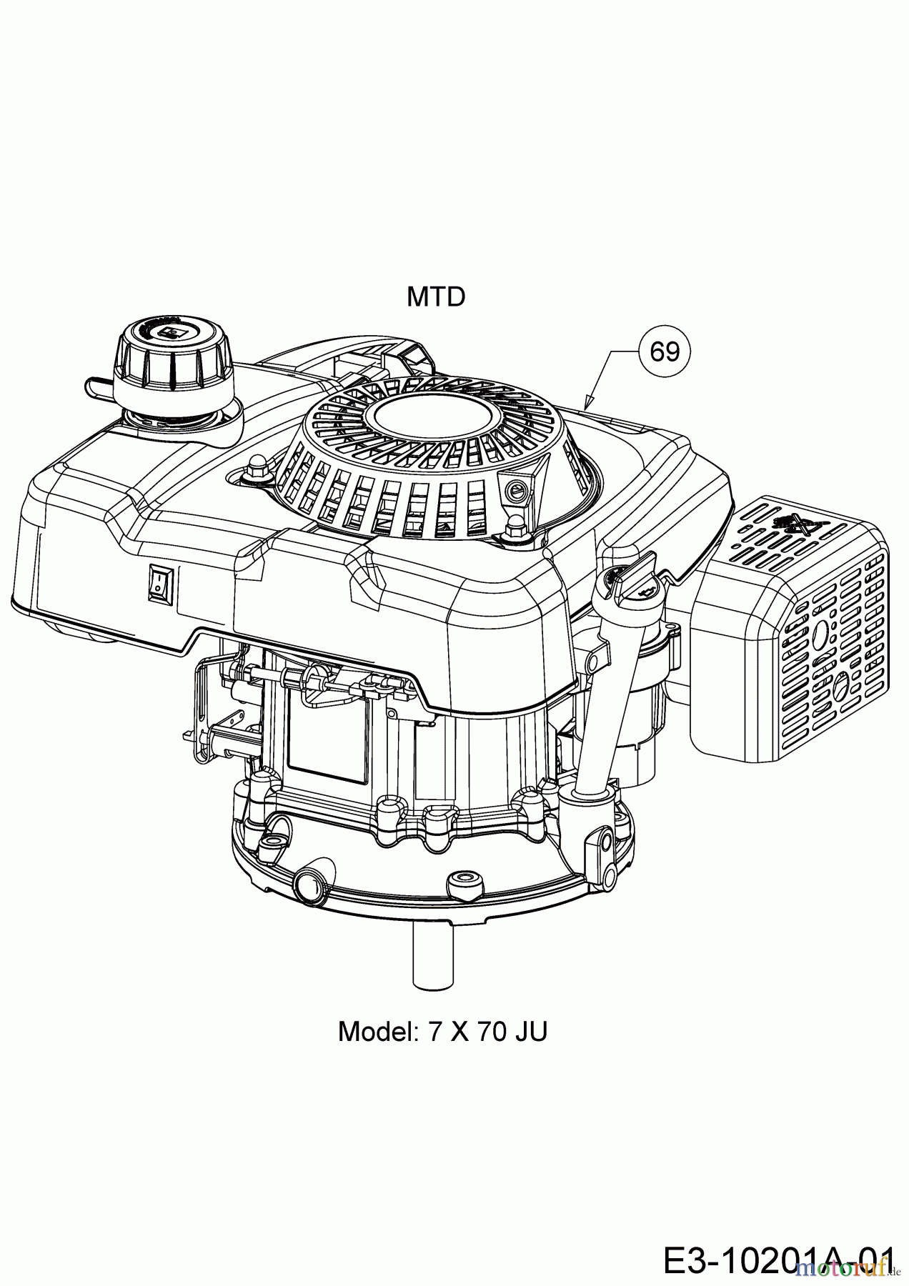 MTD Rasentraktoren Micro Rider 13AA26JC308 (2017) Motor MTD