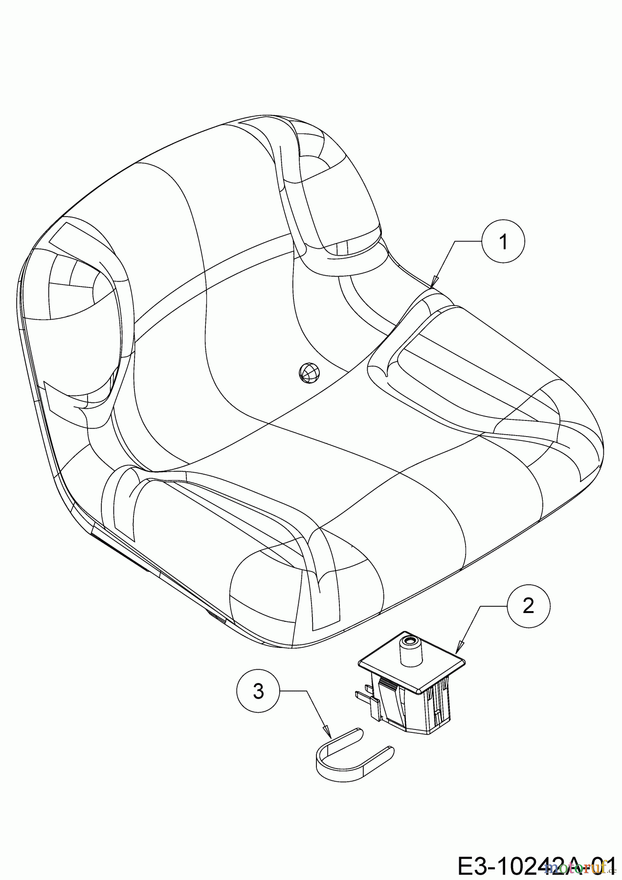 MTD Rasentraktoren XT1 547/42 13A8A1ZS306 (2017) Sitz